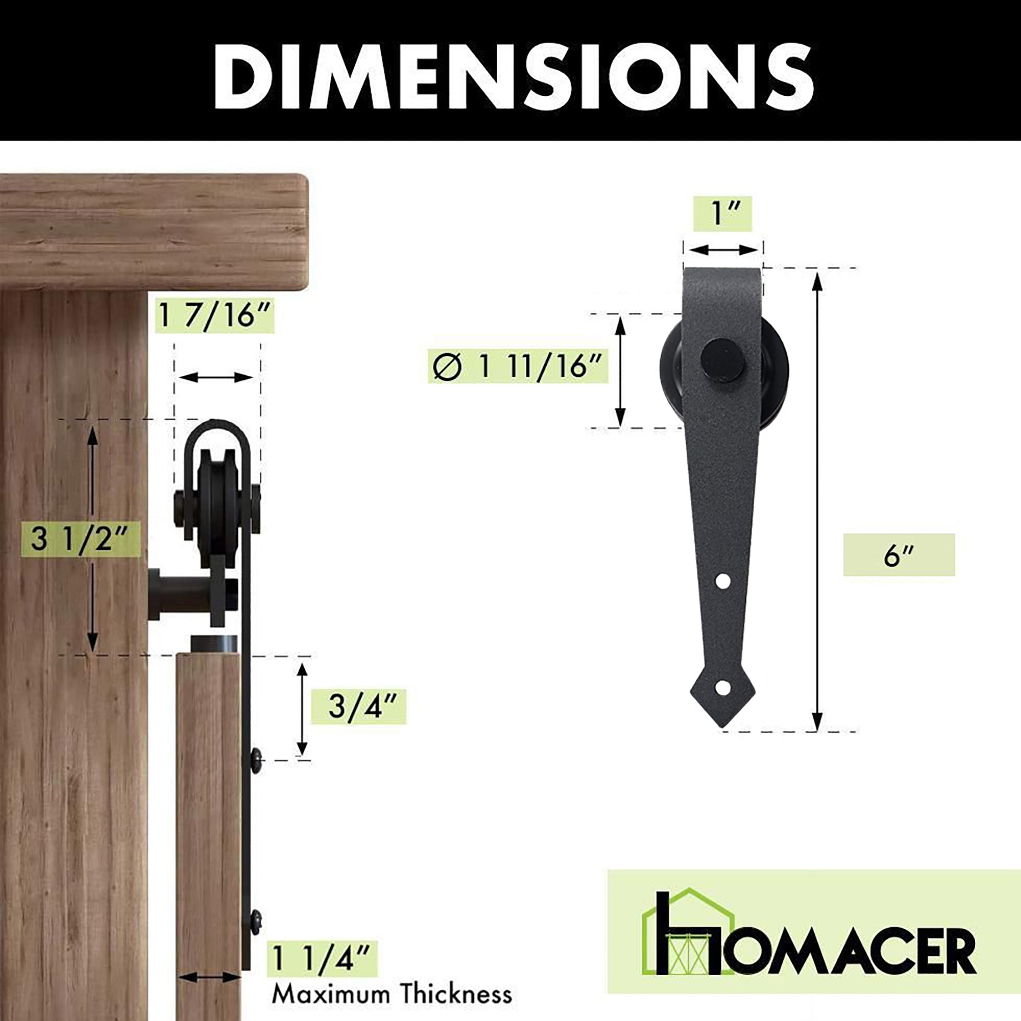 mini arrow sliding door kit