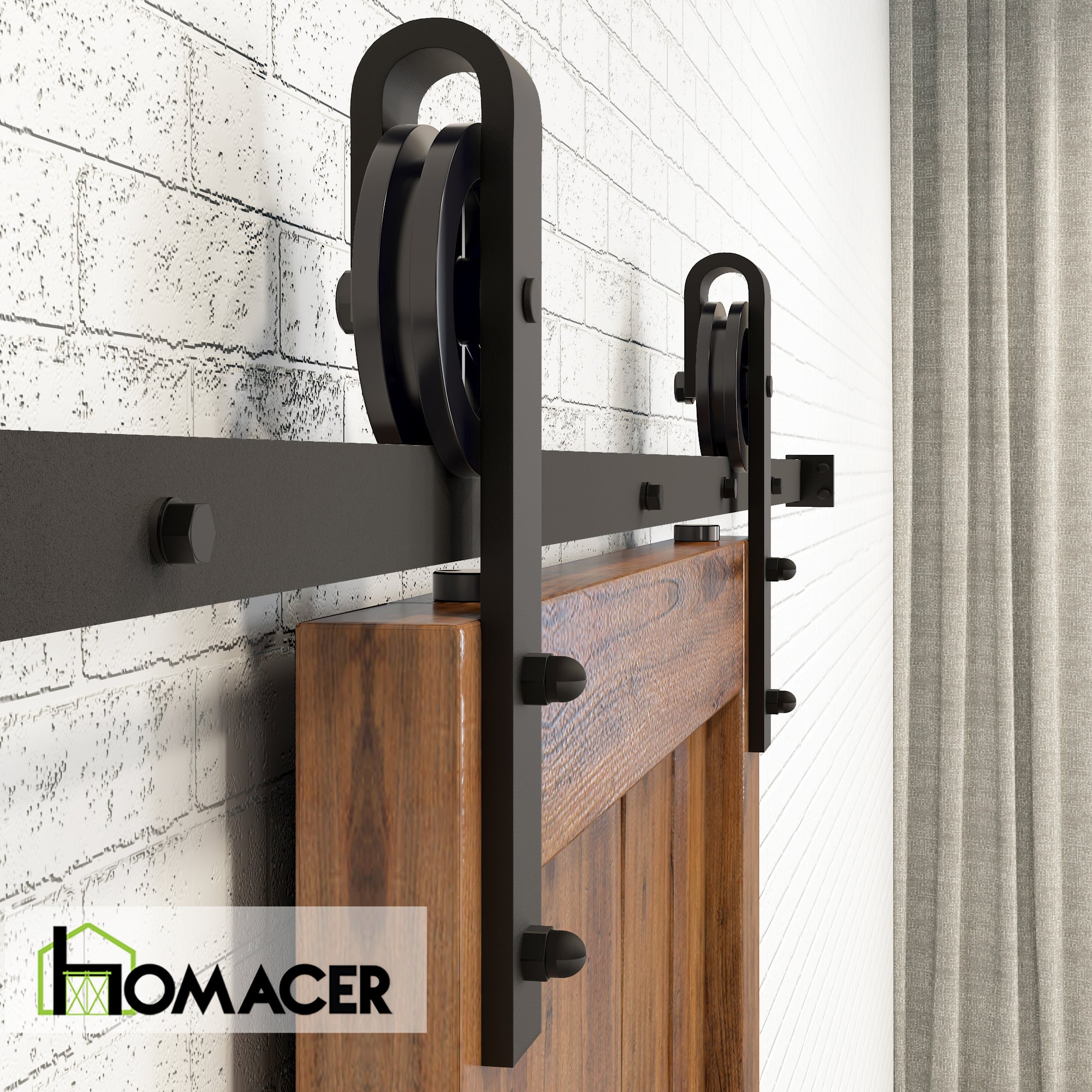barn door hardware spoke wheel 96inch
