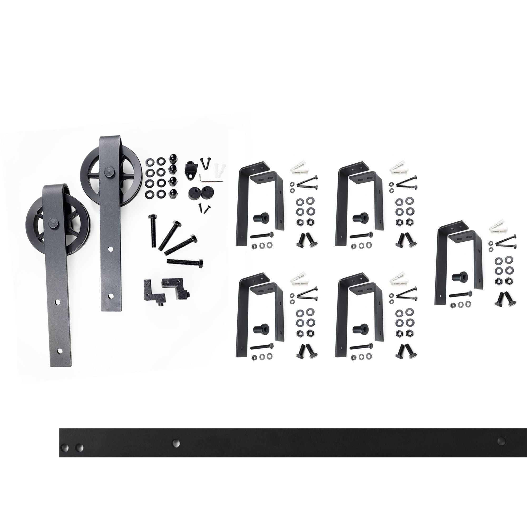 Diagram showing the process of converting a single track bypass into a double track U-shape bypass with a spoke wheel design 5 brackets