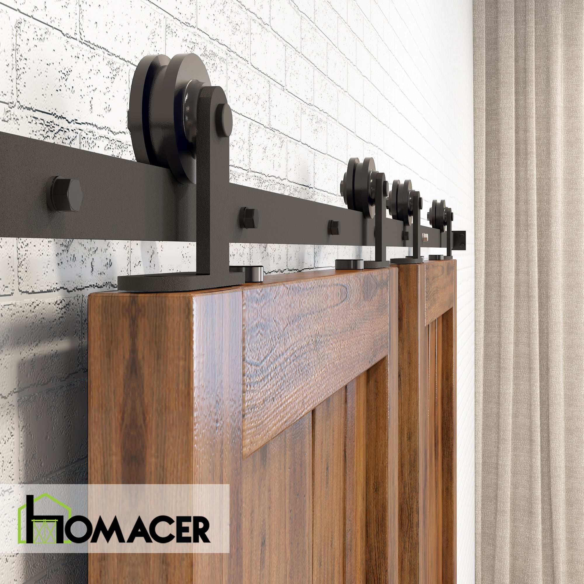 barn door hardware kit with t-shape roller