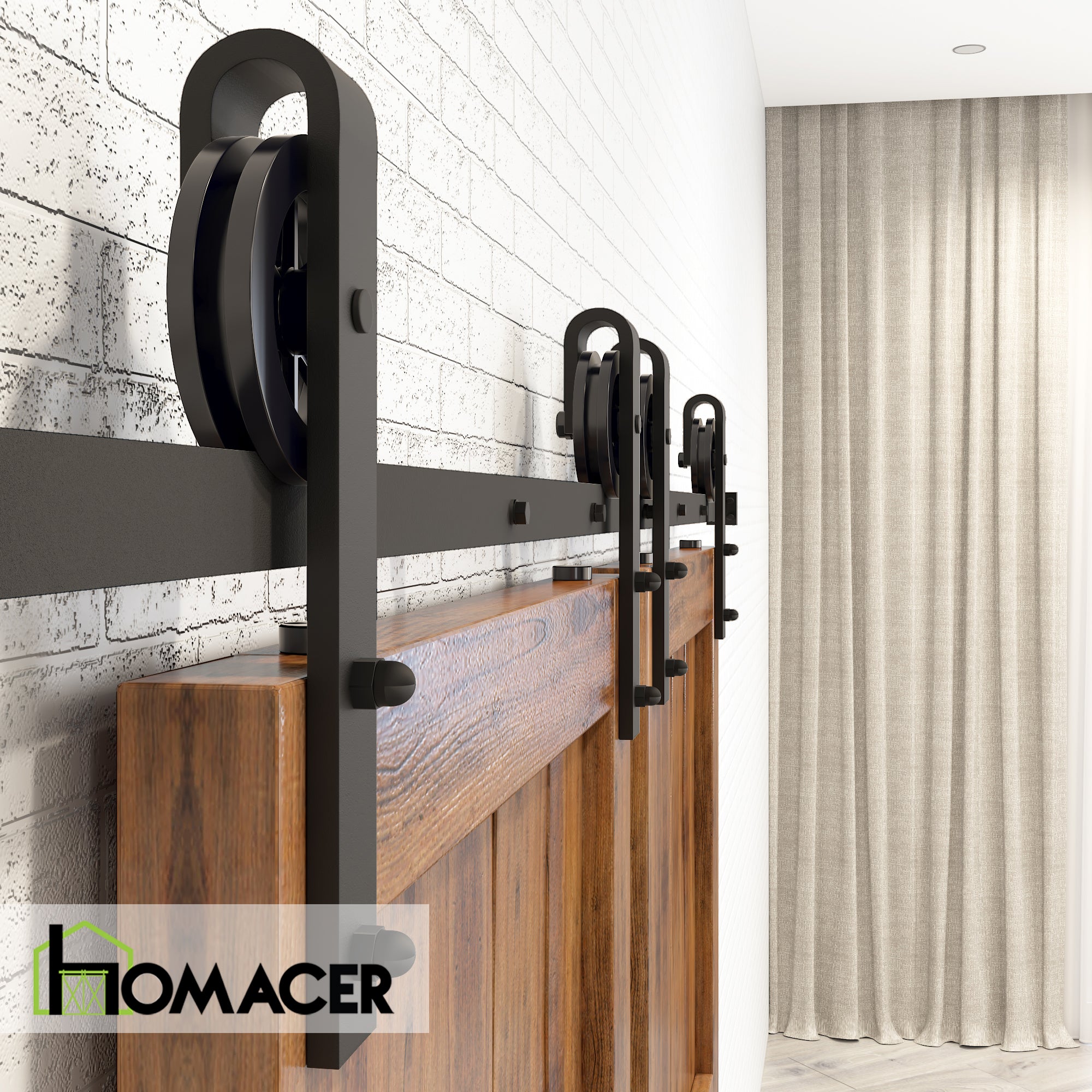 spoke wheel barn door hardware