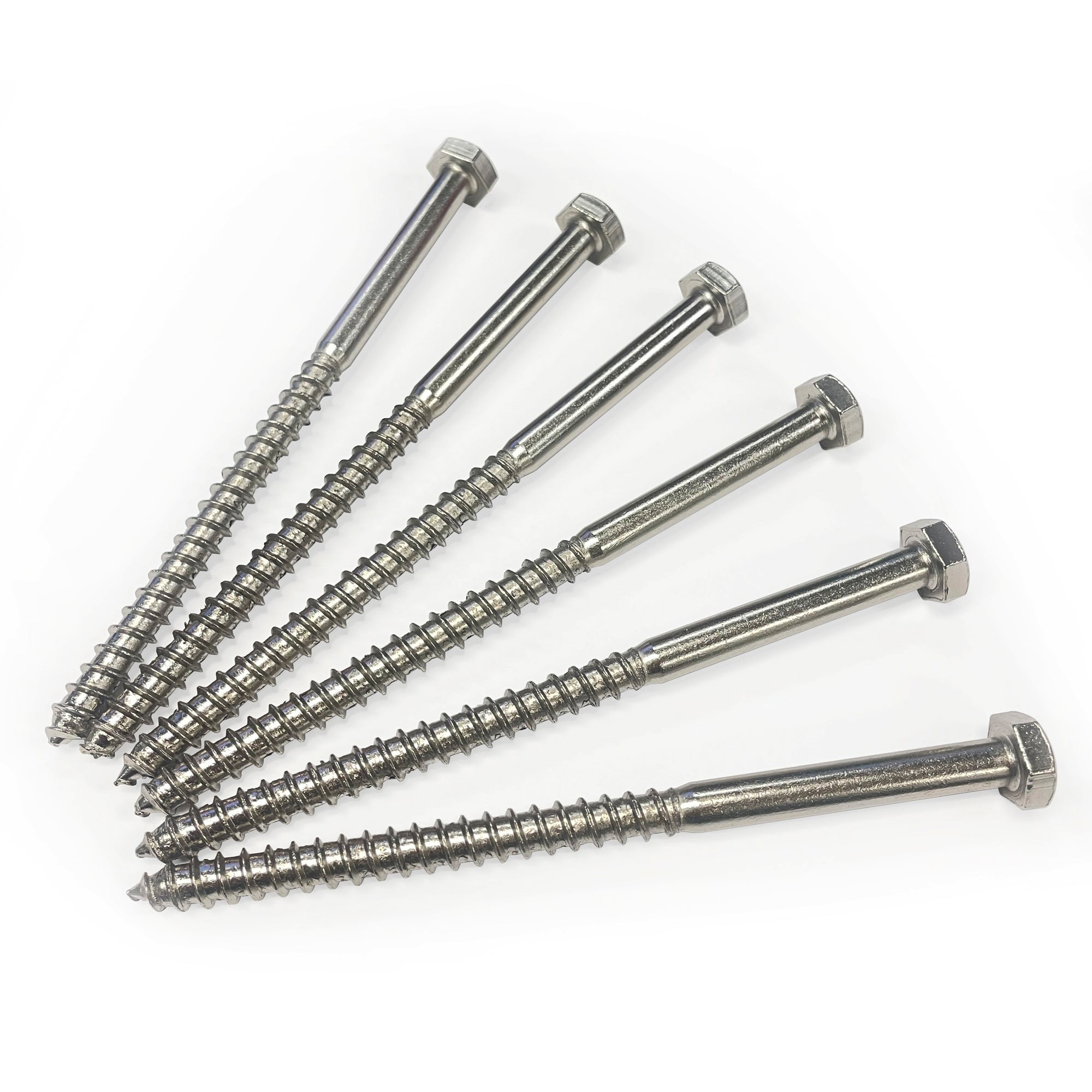 brushed nickel lag bolts