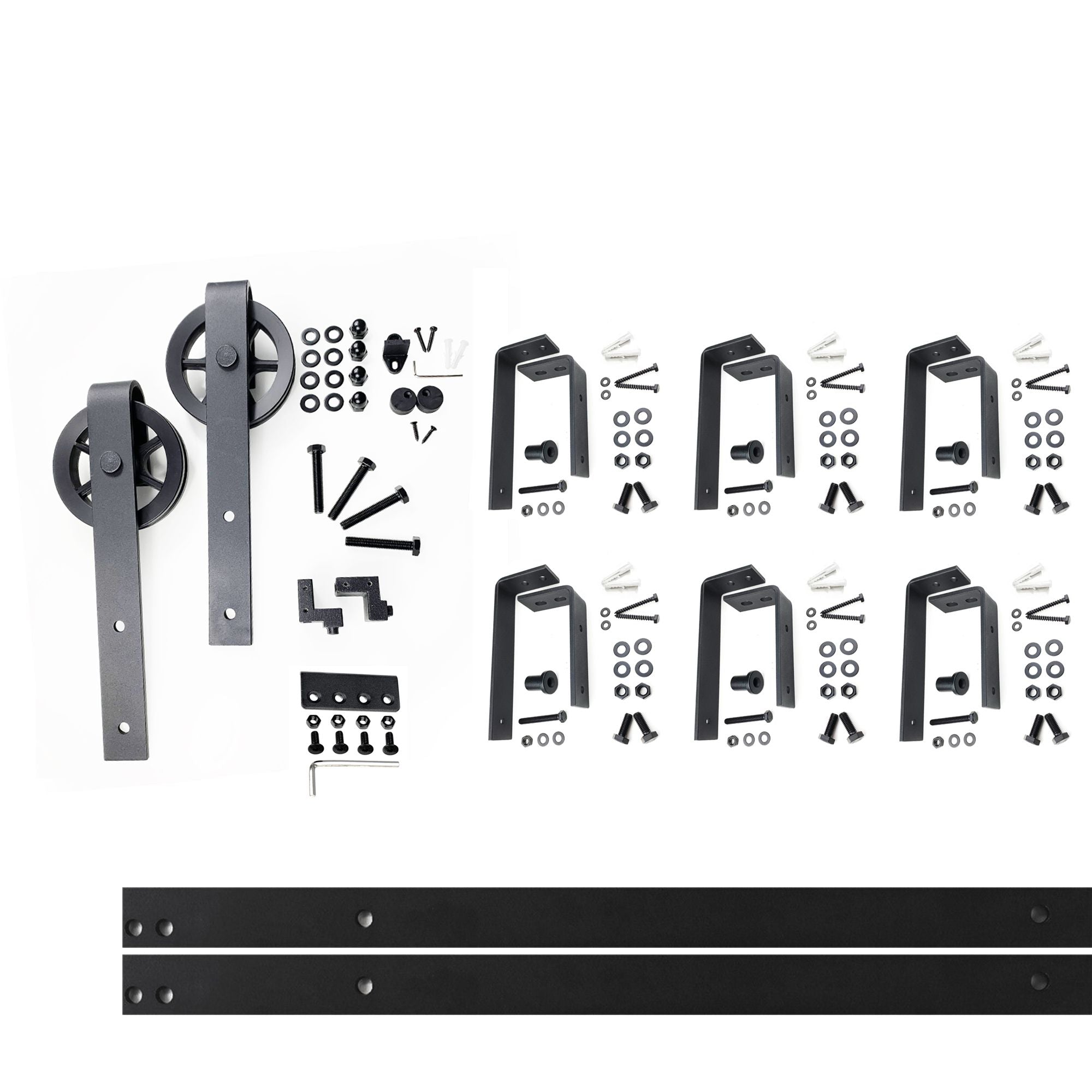 Diagram showing the process of converting a single track bypass into a double track U-shape bypass with a spoke wheel design 6 brackets