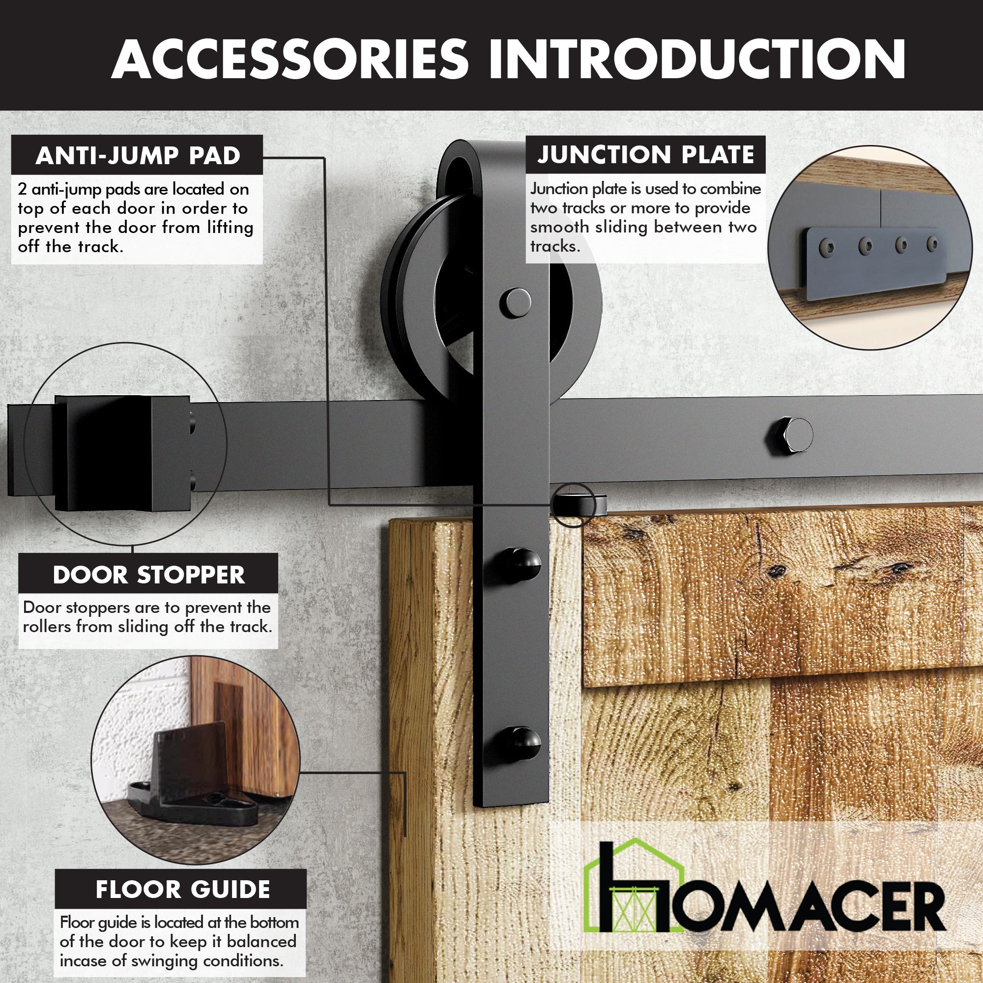 spoke wheel barn door hardware accessories