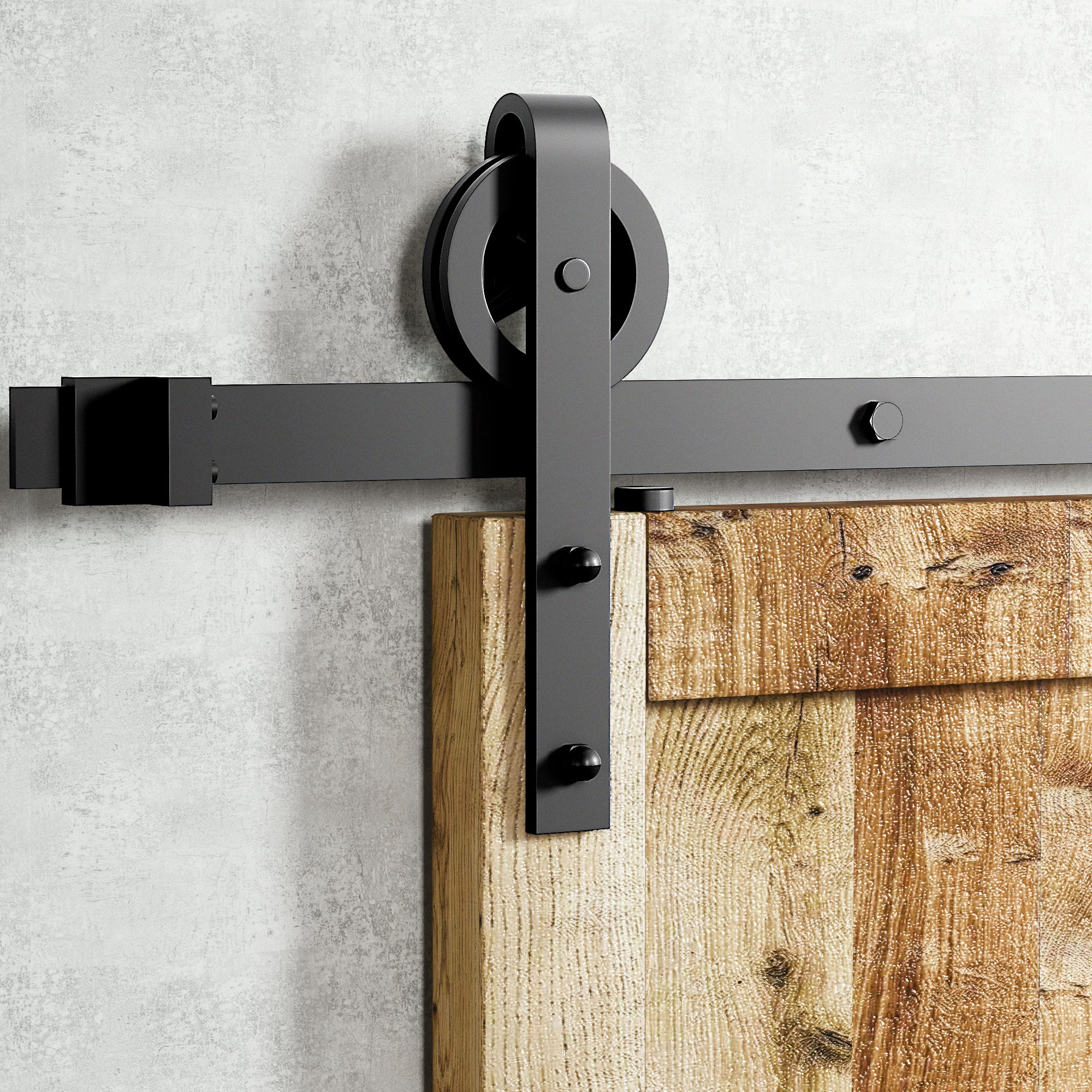 Homacer Non bypass spoke wheel barn door hardware