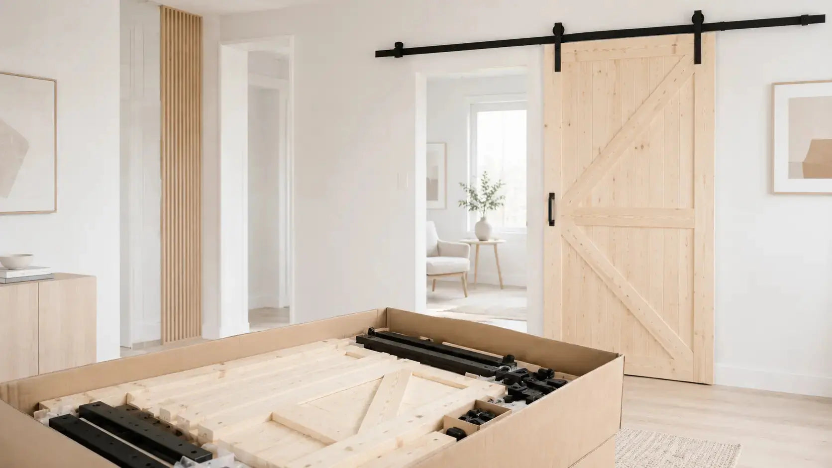 Why Homacer Ship Barn Doors Unassembled