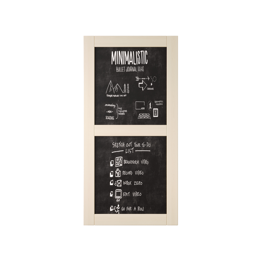 2-panel Wood chalkboard barn door