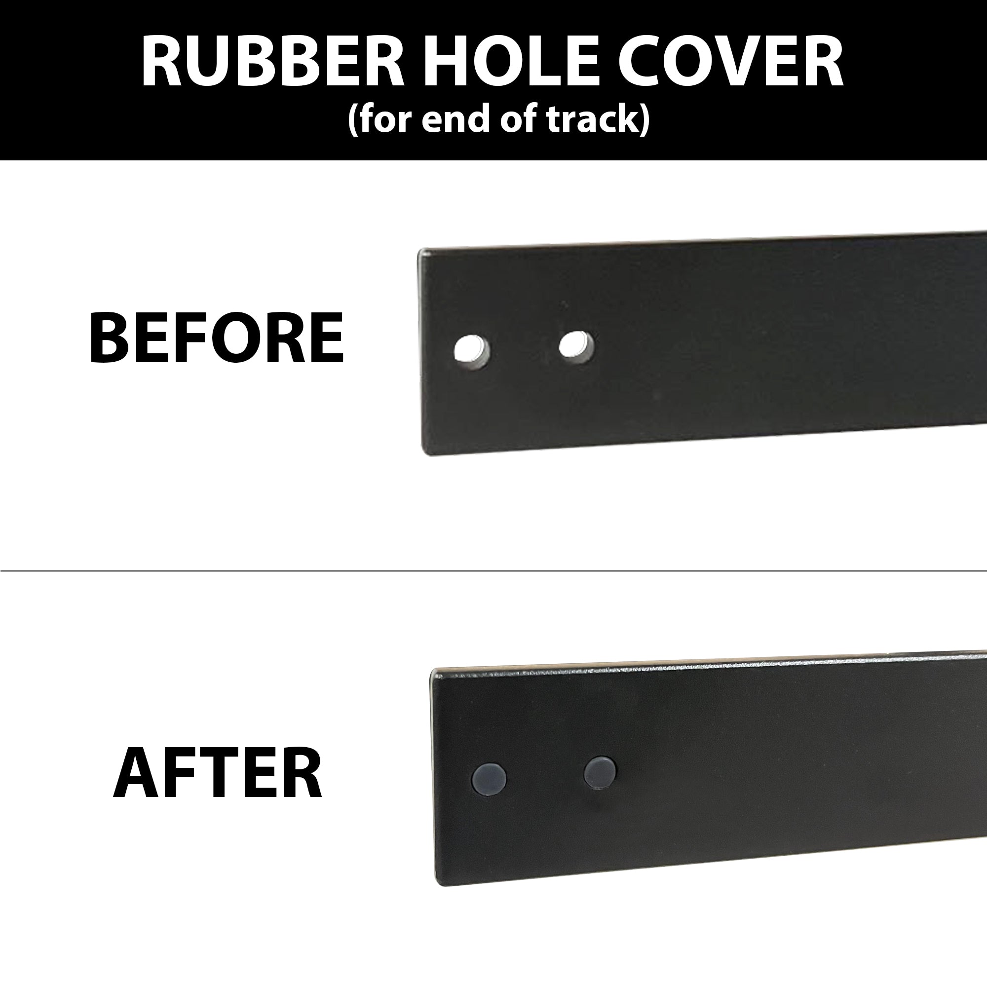 rubber covers for junction plate hole - black