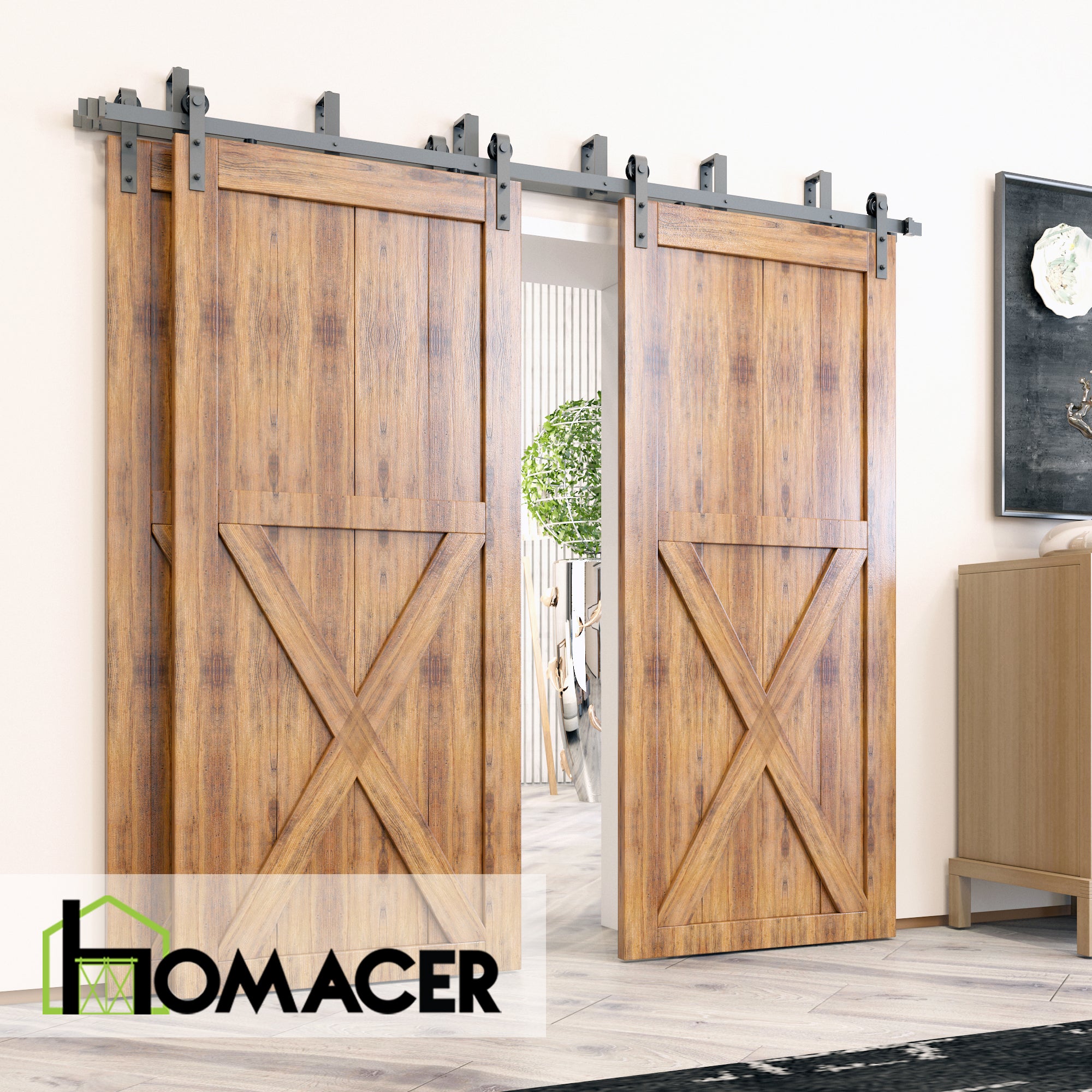 homacer classic barn door kit