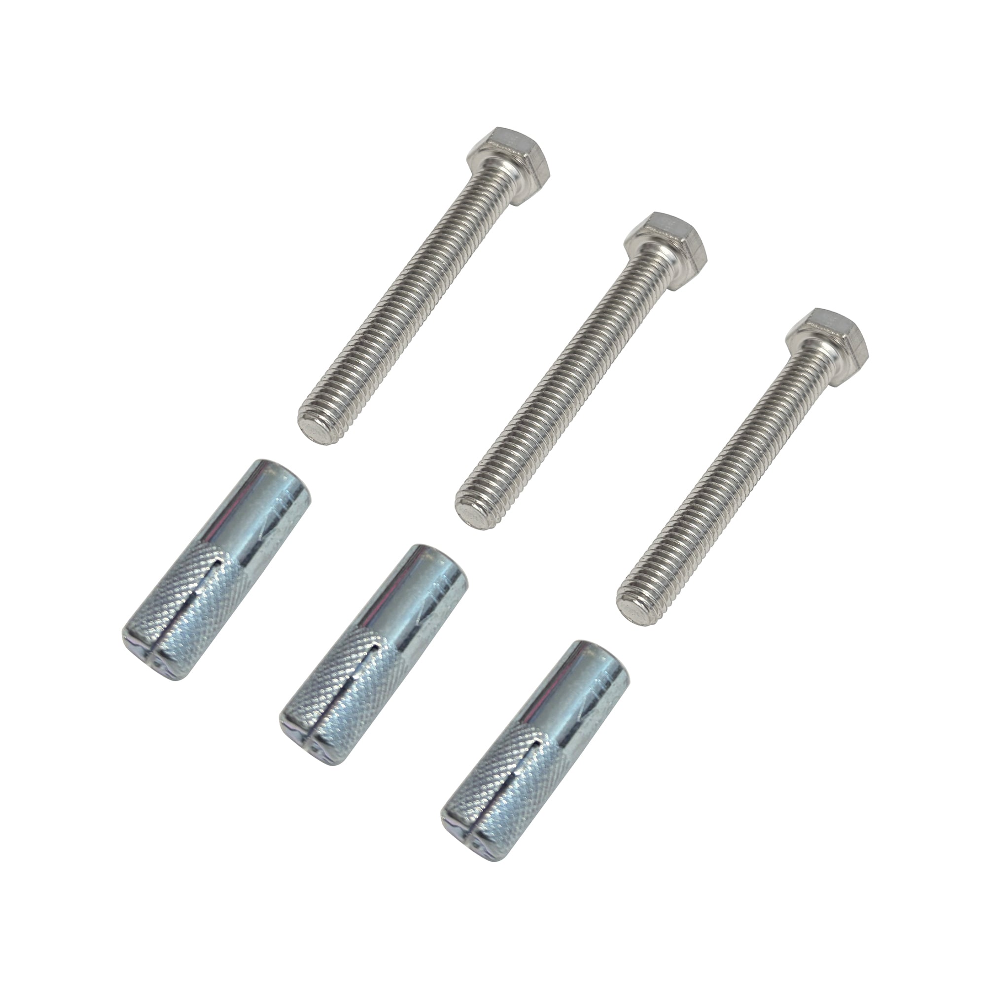 Brushed Nickel Concrete Lag Bolt / Anchor Set