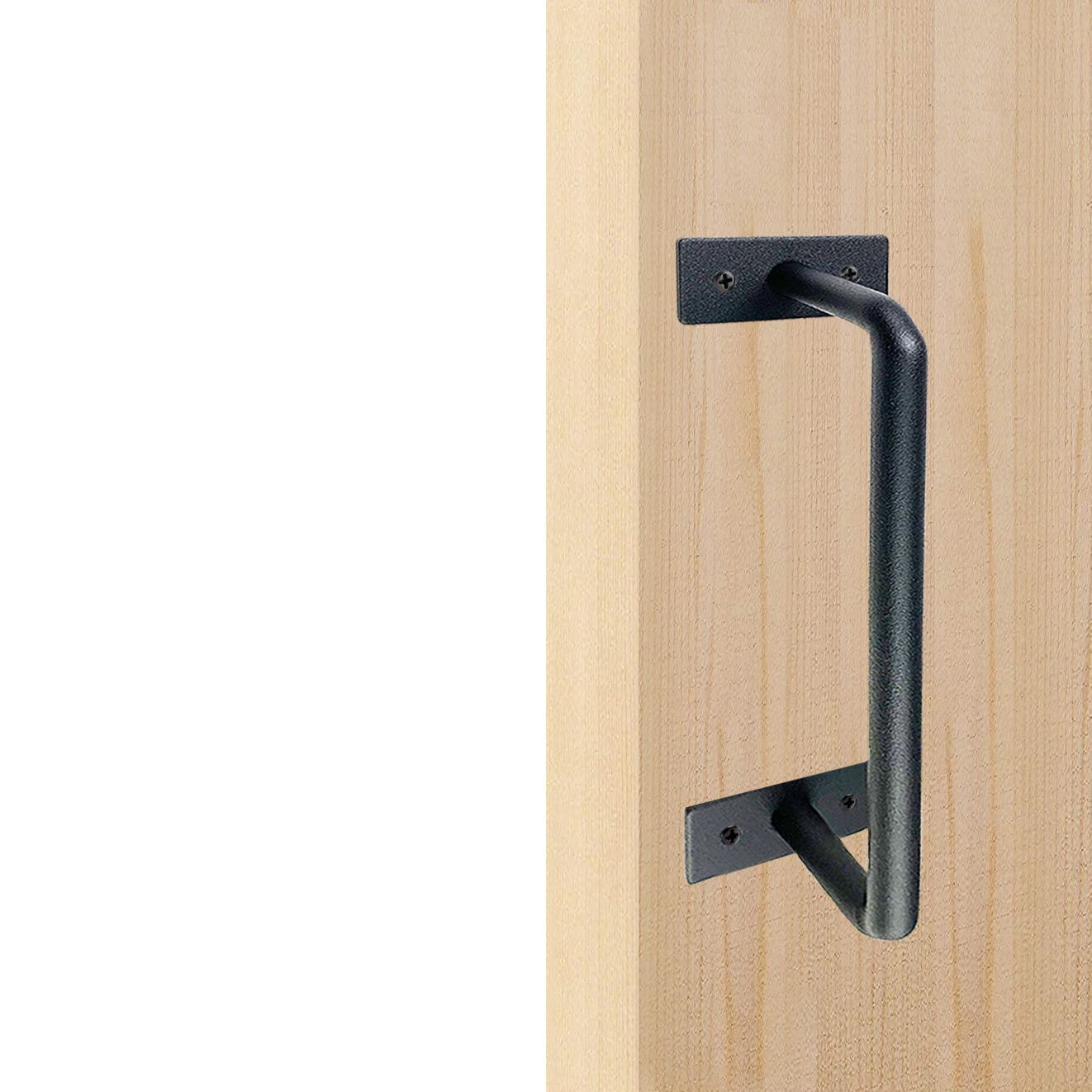 homacer sliding barn door Black Carbon Steel Door Handle Design#8
