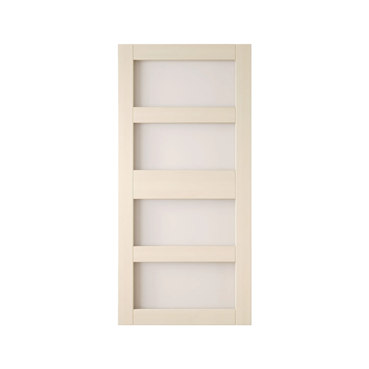 84-inch white 4-lite frosted glass barn door