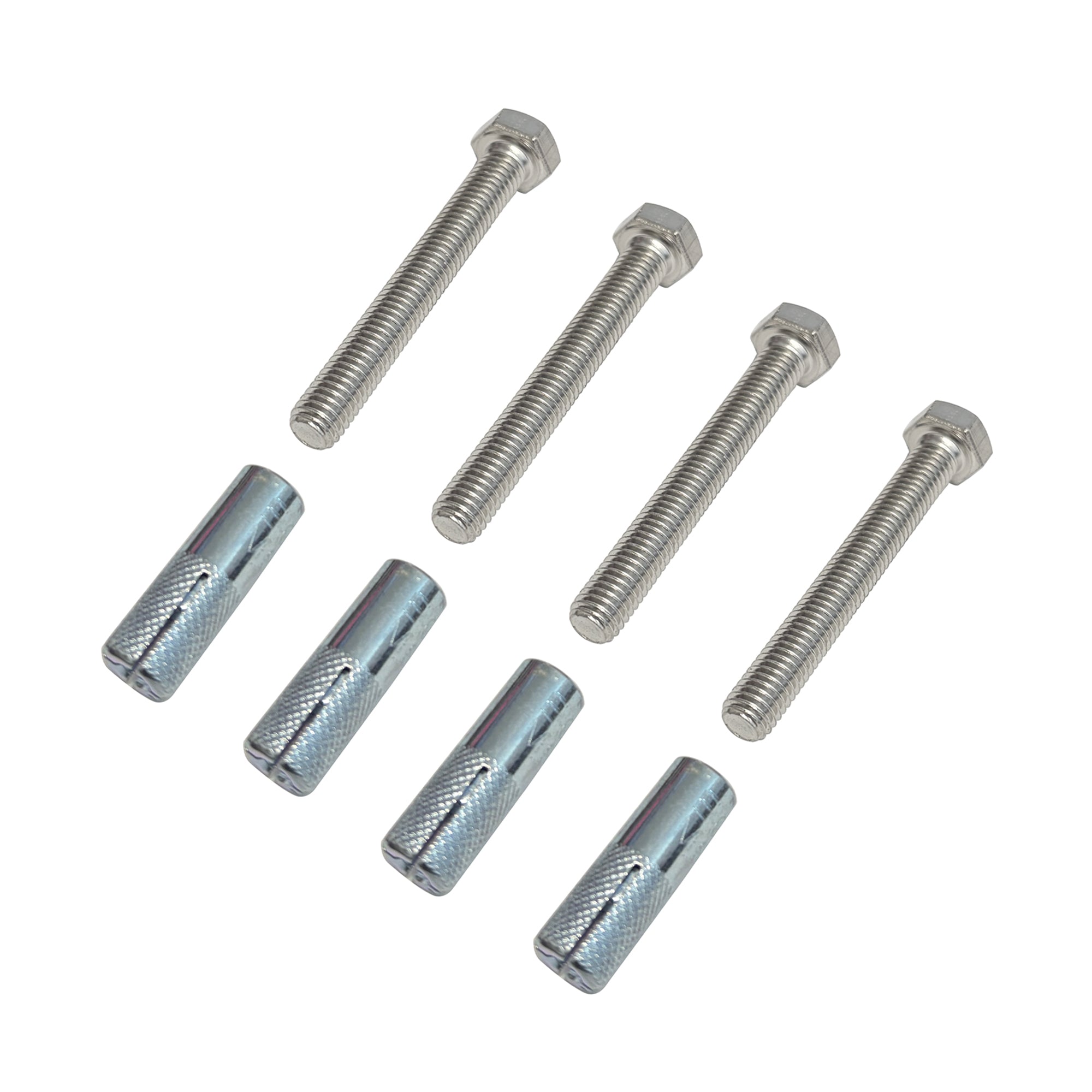 Brushed Nickel Concrete Lag Bolt / Anchor Set