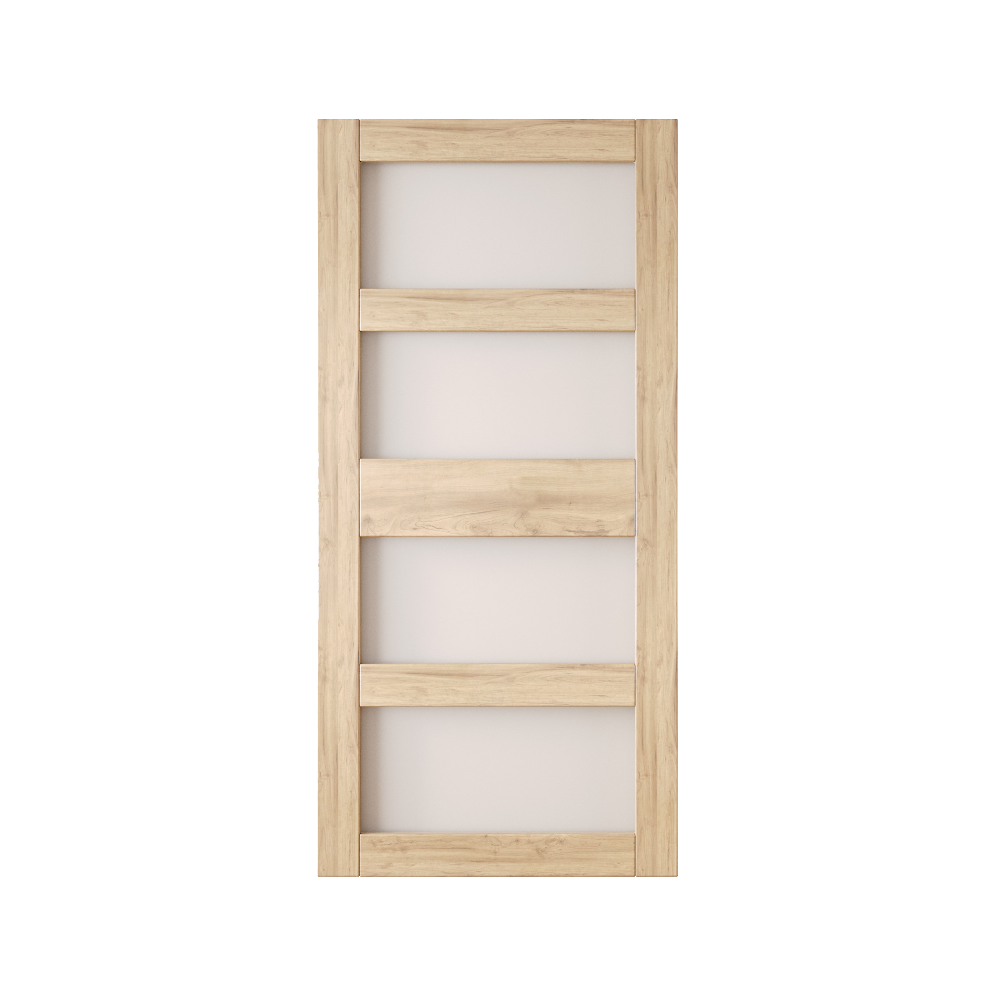 4 lite glass sliding barn door design with wood frame