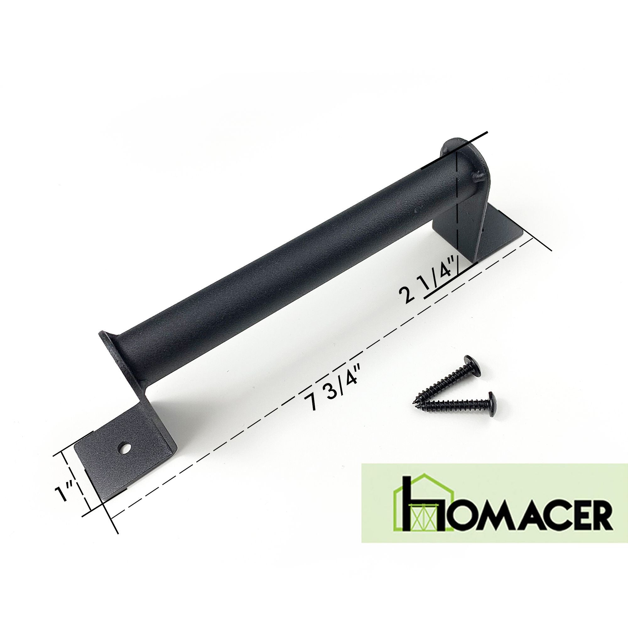 homacer sliding barn door Black Carbon Steel Door Handle Design#6 dimensions