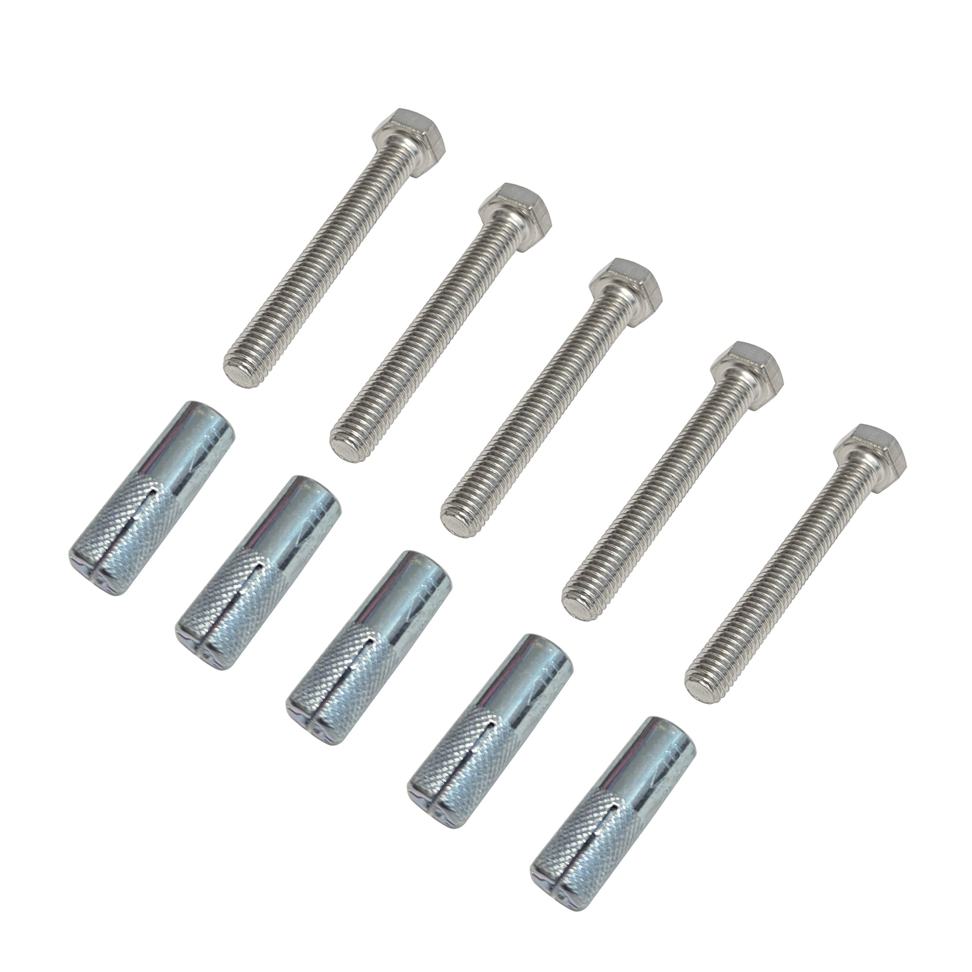 Brushed Nickel Concrete Lag Bolt / Anchor Set
