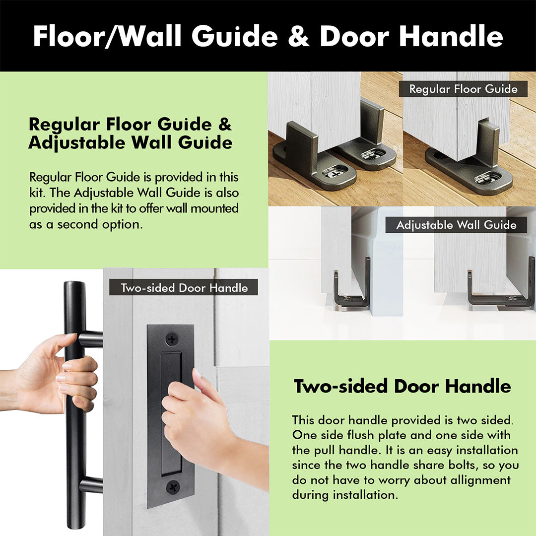 non-bypass double barn door kit