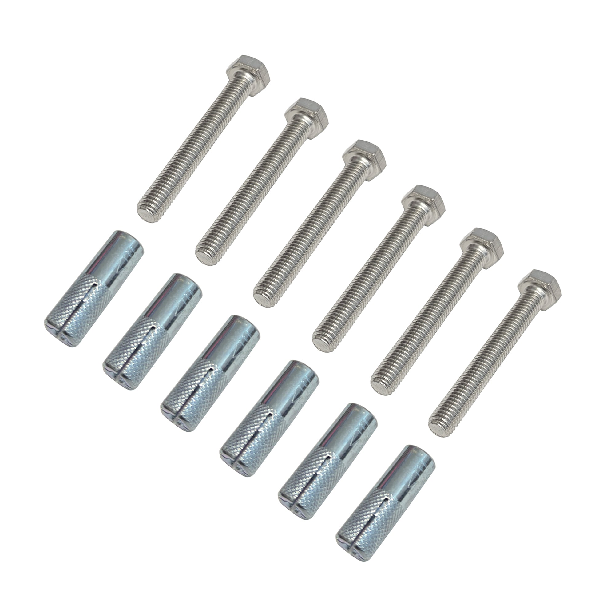 Brushed Nickel Concrete Lag Bolt / Anchor Set