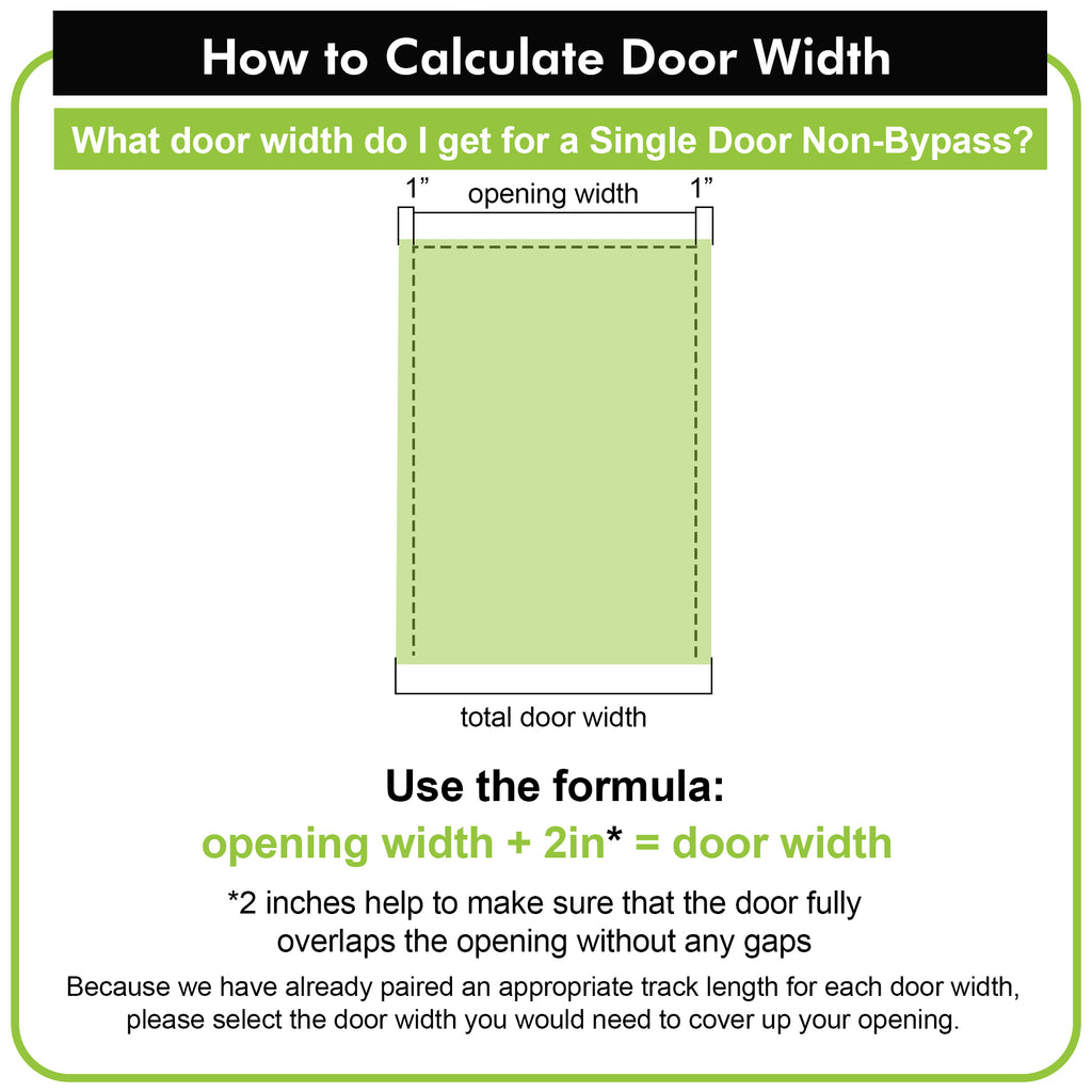 5-in-1 Single 80in Barn Door with Non-Bypass Installation Hardware Kit