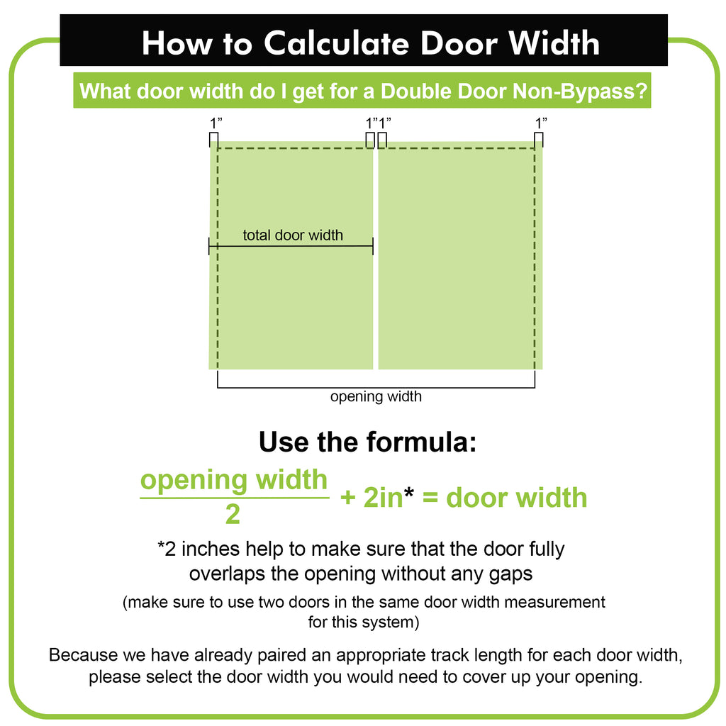 5-in-1 Double 80in Barn Door with Non-Bypass Installation Hardware Kit
