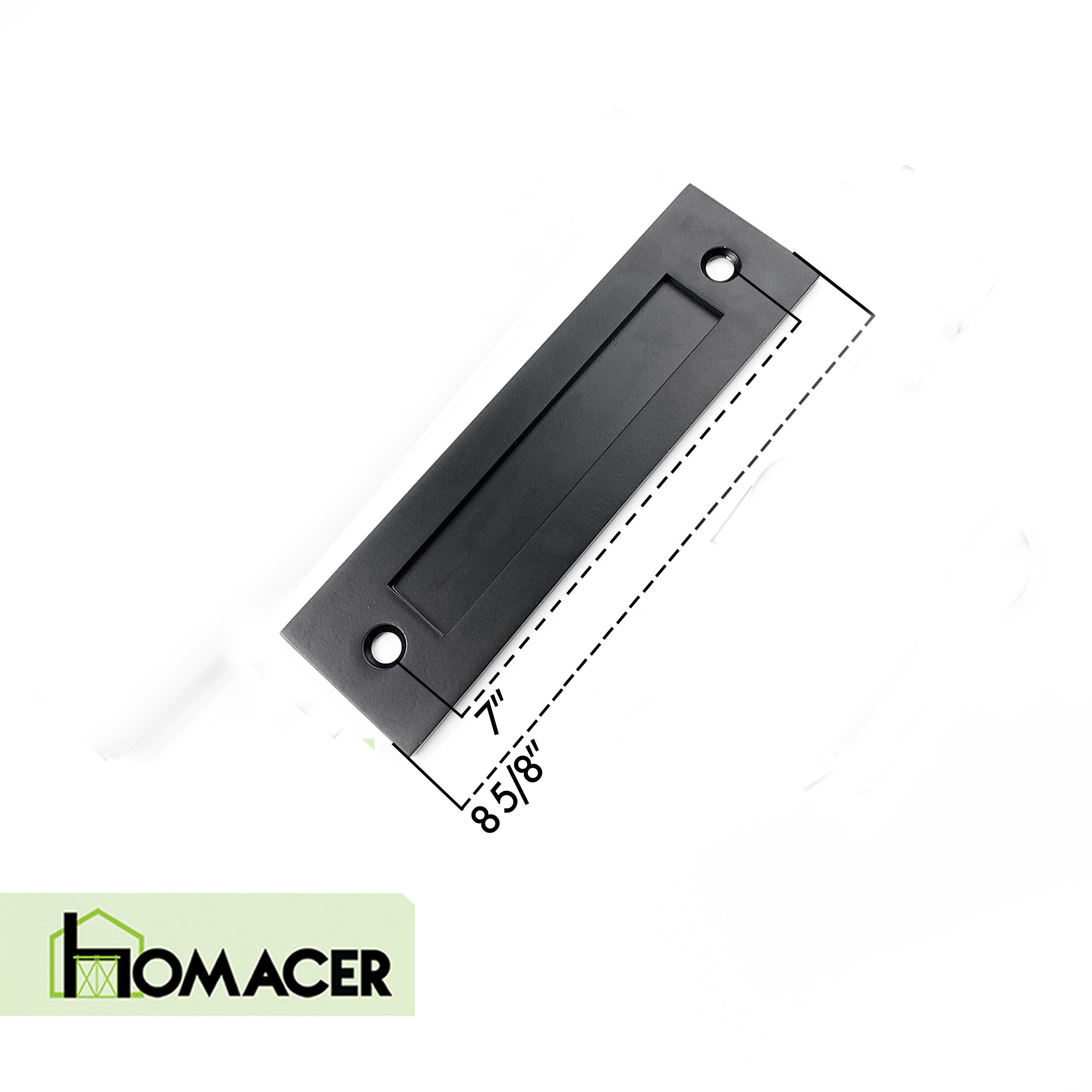 Homacer sliding barn door Black Rustic Door Handle Design#13 dimensions