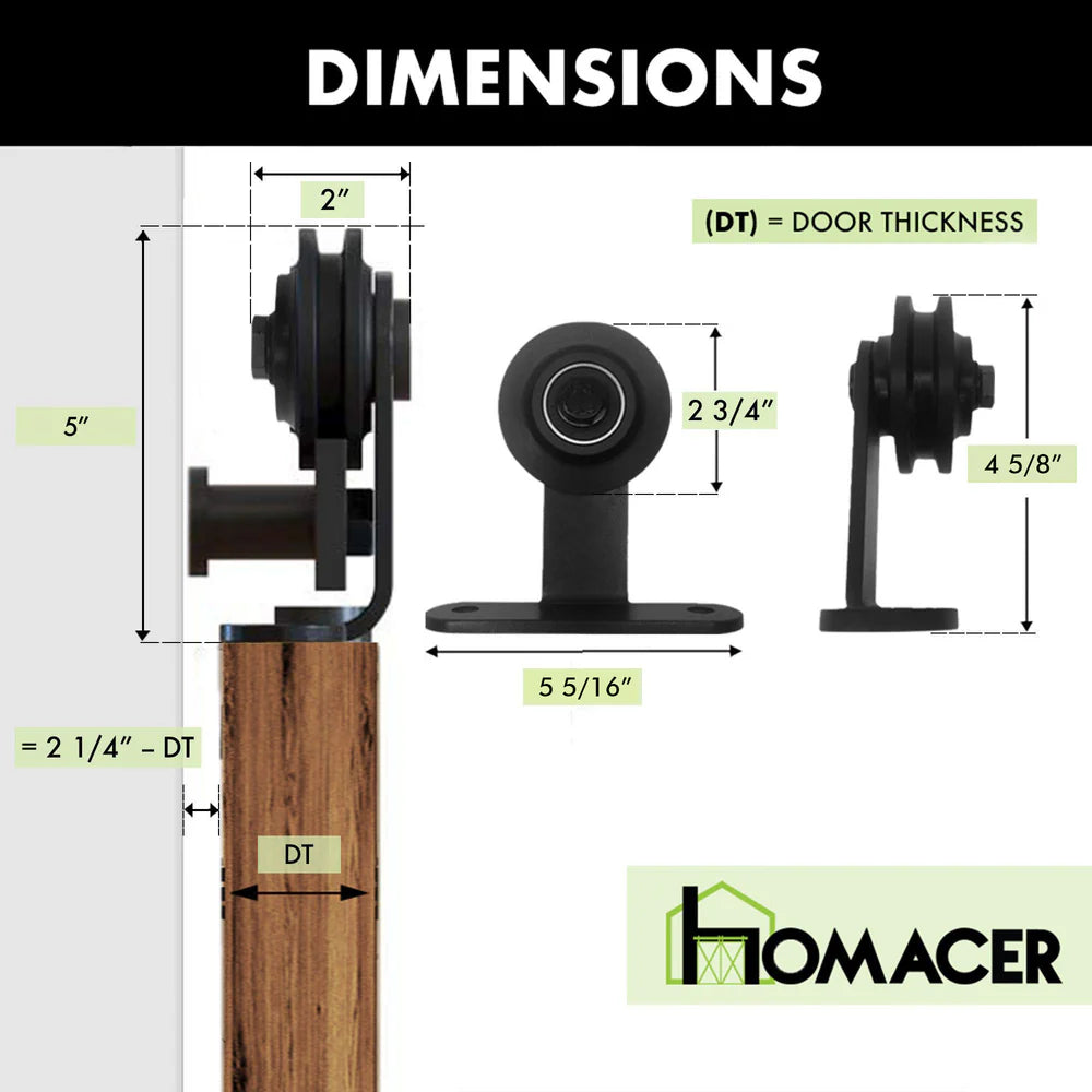 black rustic t-shape roller set by homacer