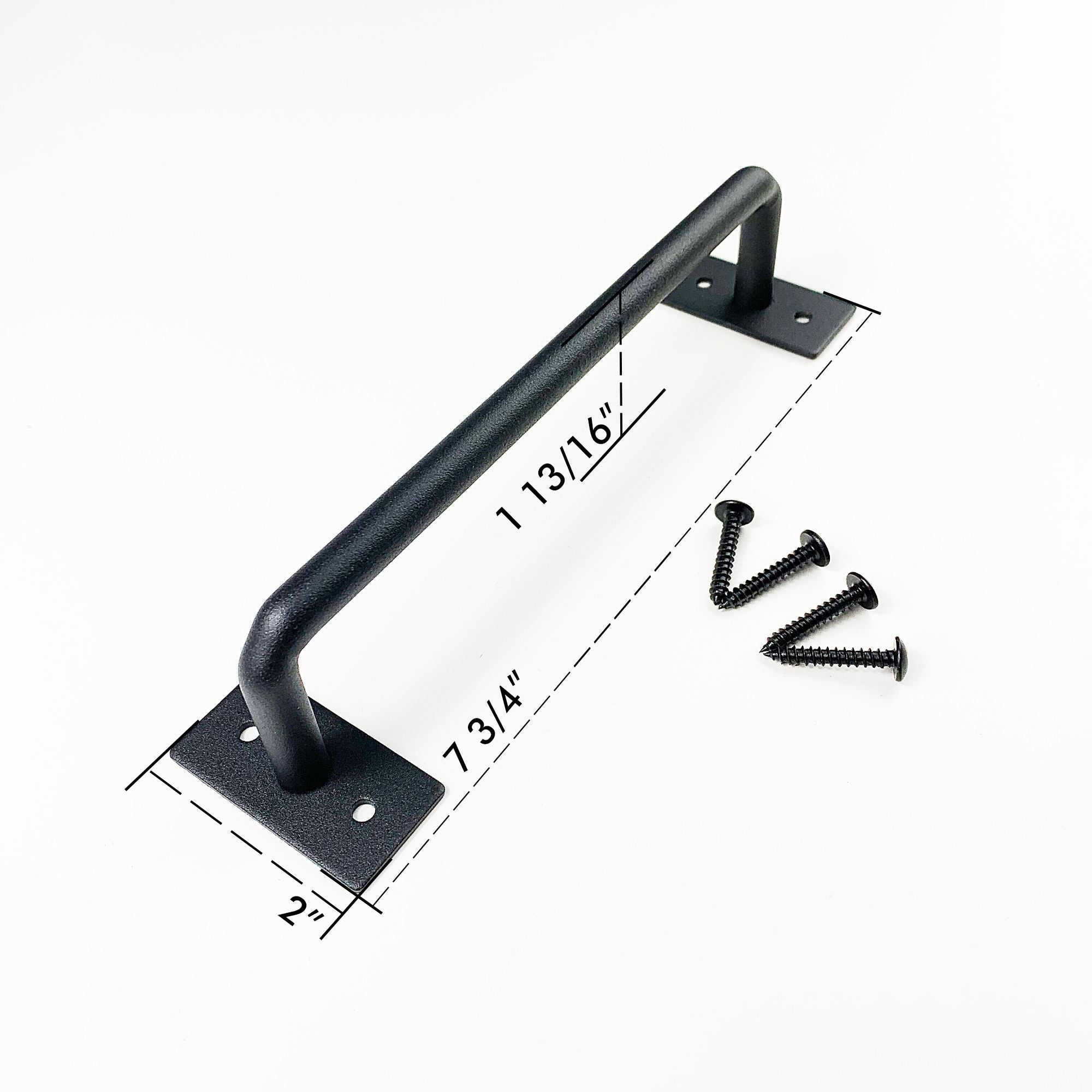 homacer sliding barn door Black Carbon Steel Door Handle Design#8 dimensions