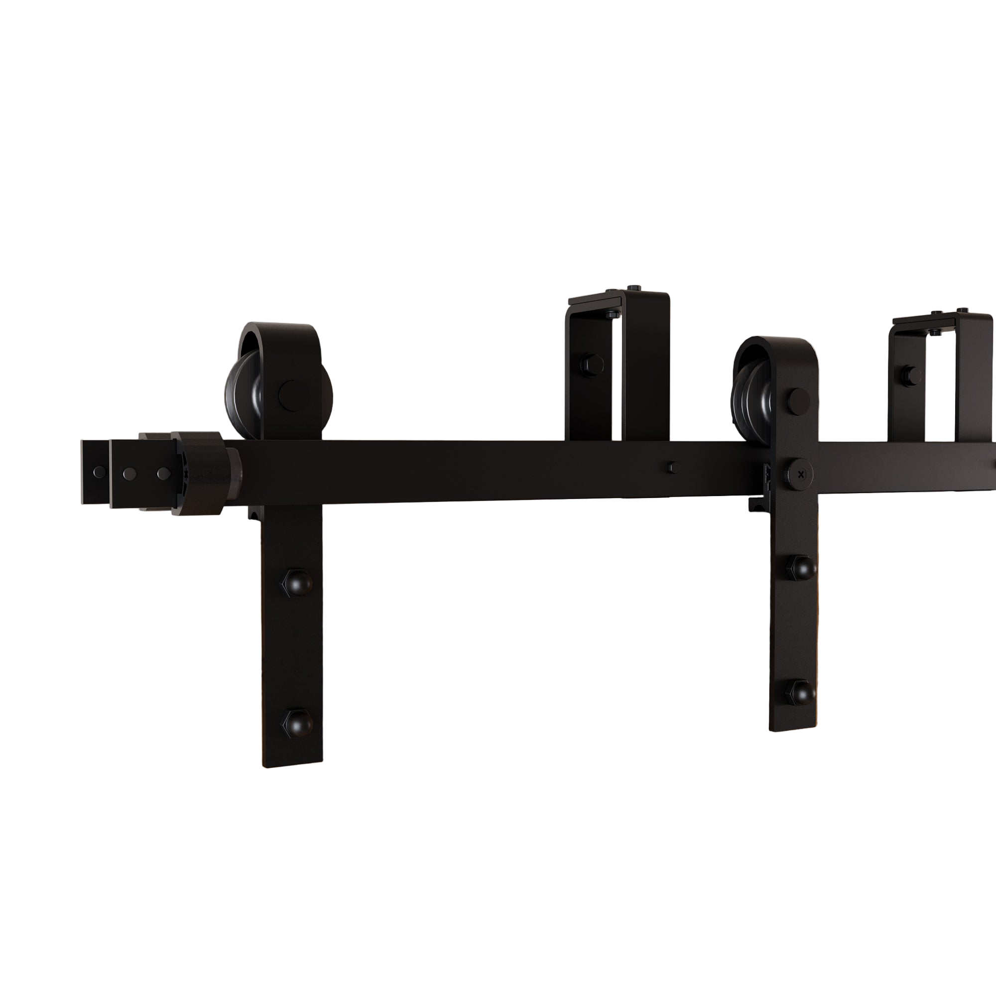 Double Track Bypass Barn Door Hardware Kit –  U-Shape, Classic Roller | Homacer