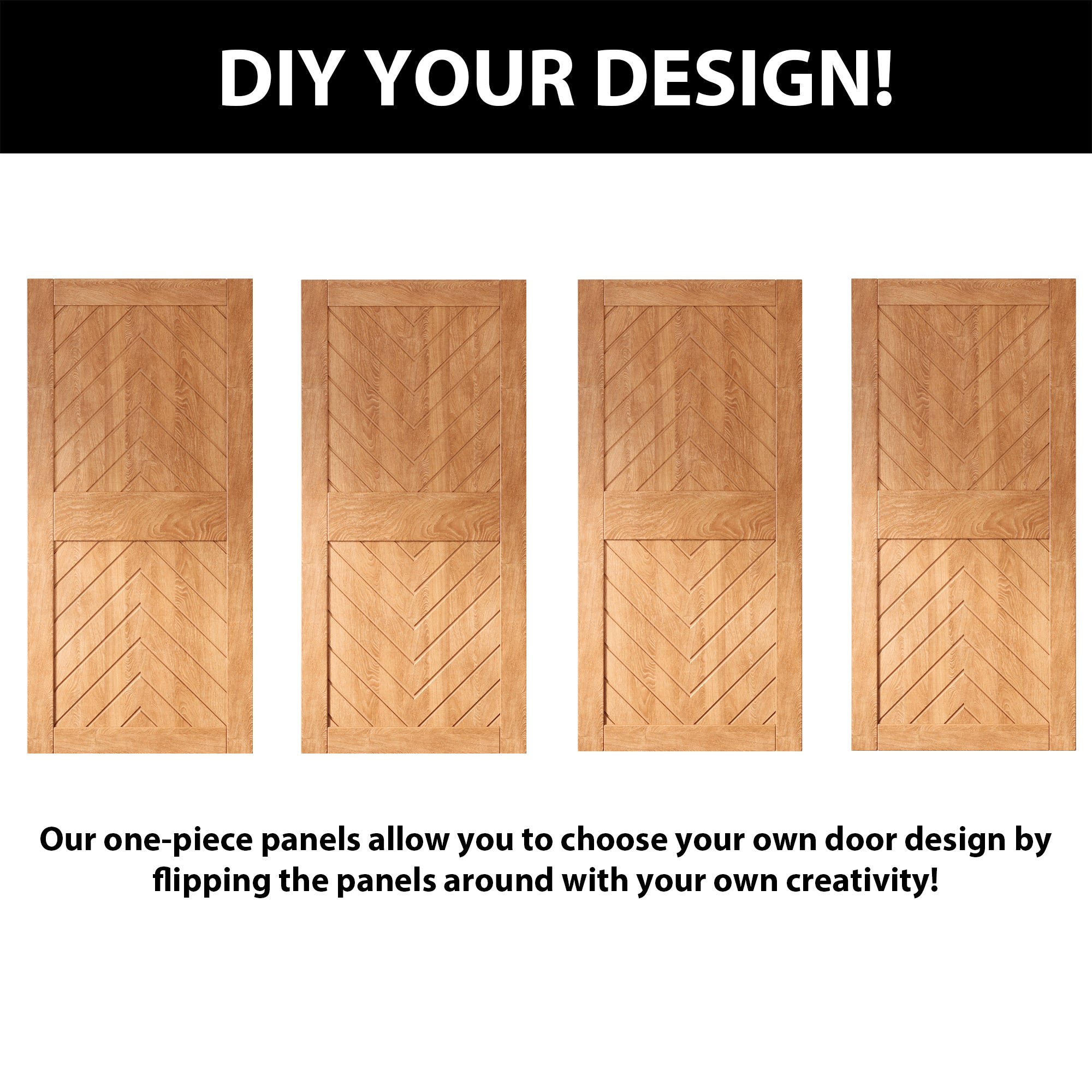 fishbone pine wood barn door