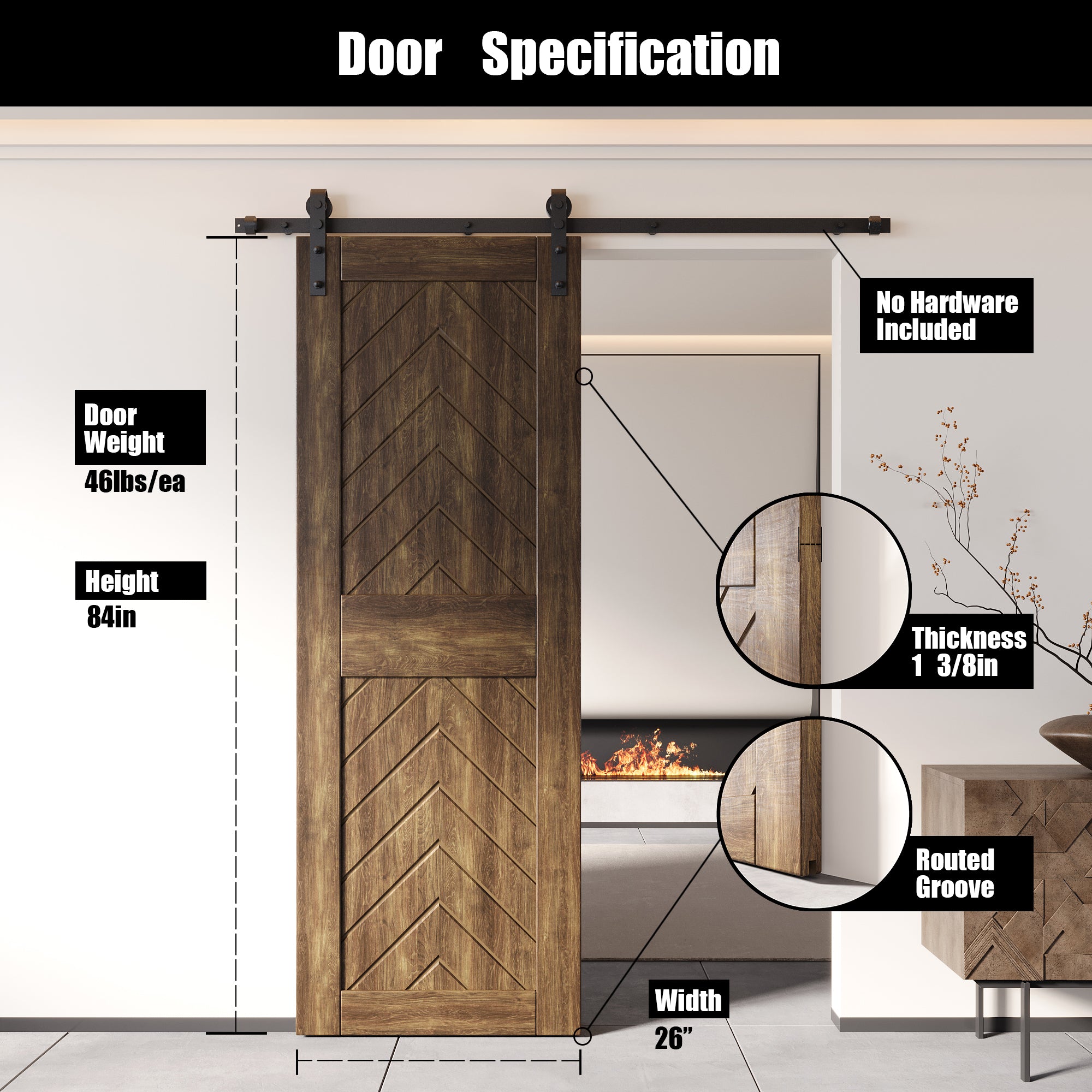 pine wood barn door