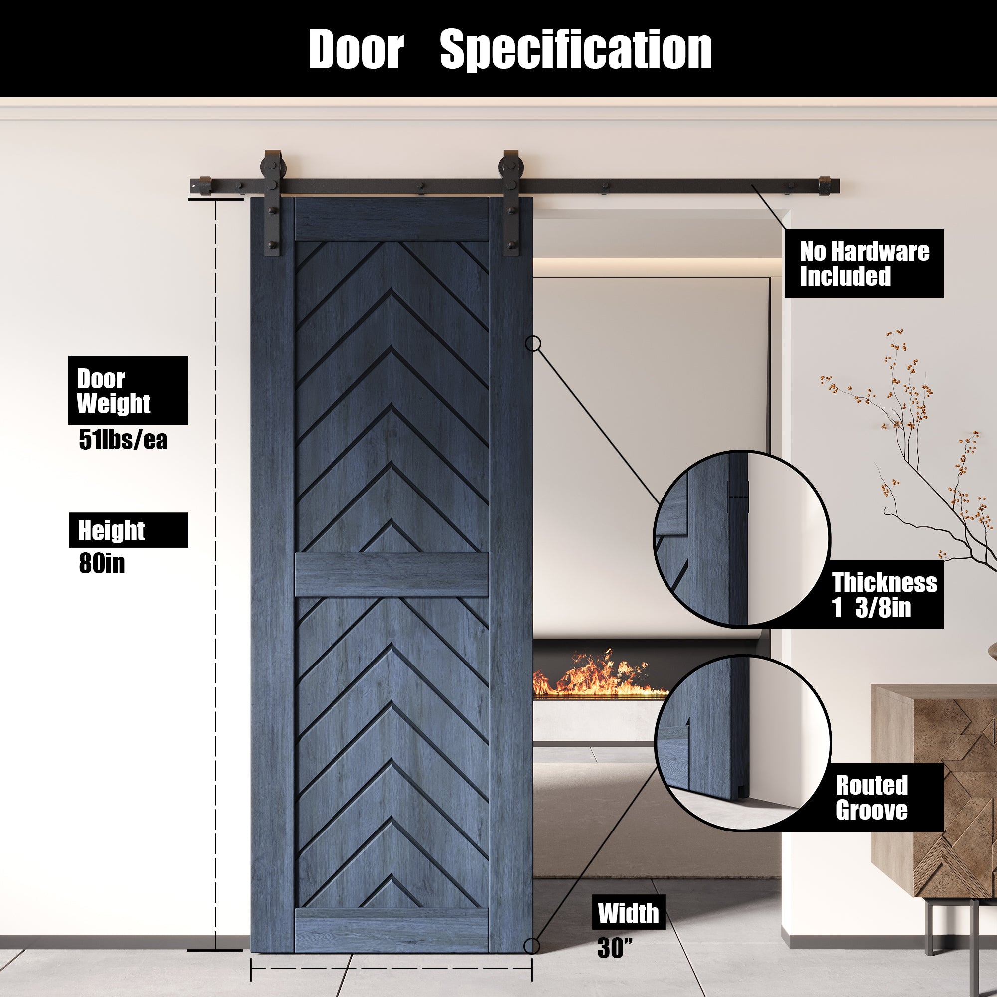 pine wood barn door 