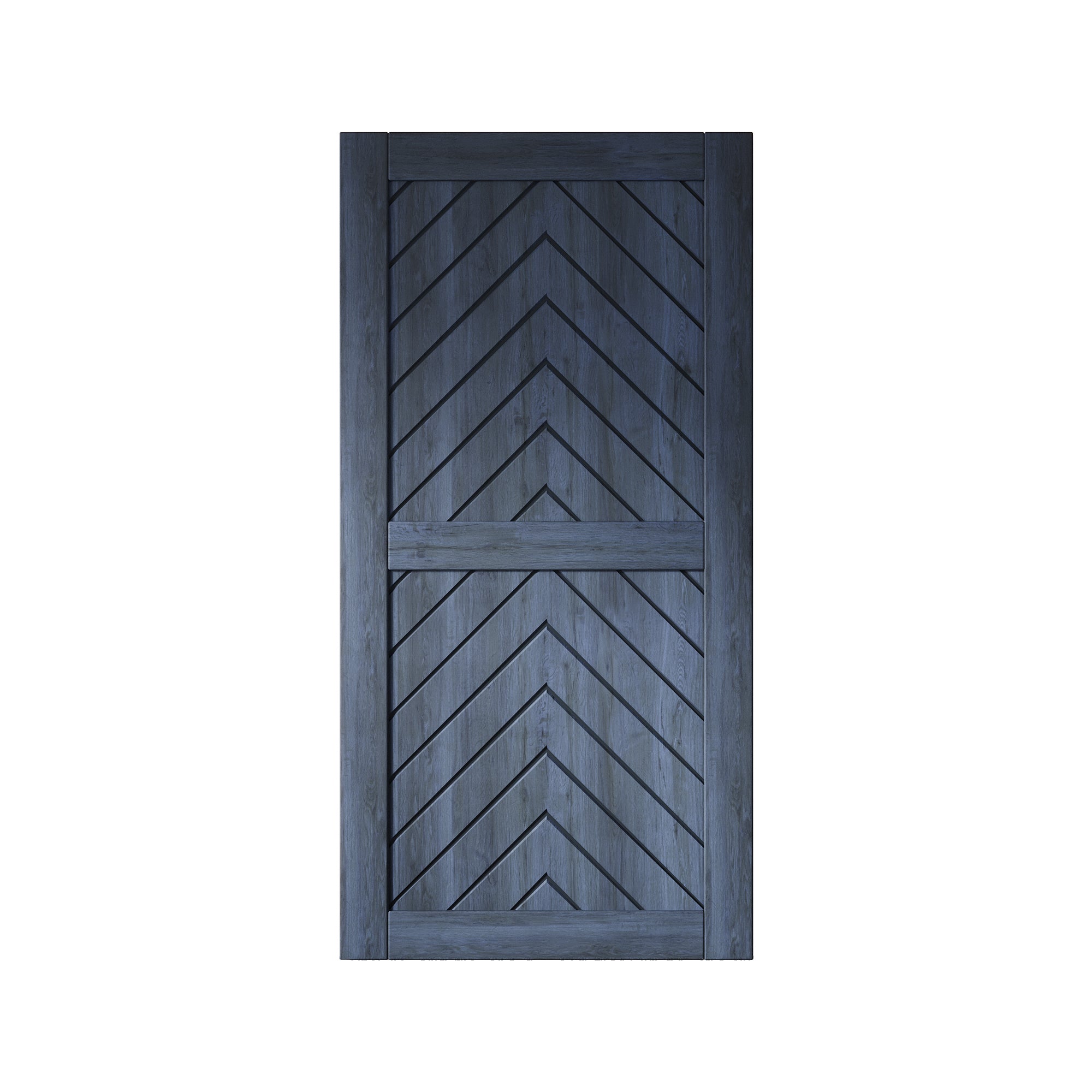 pine wood barn door blue