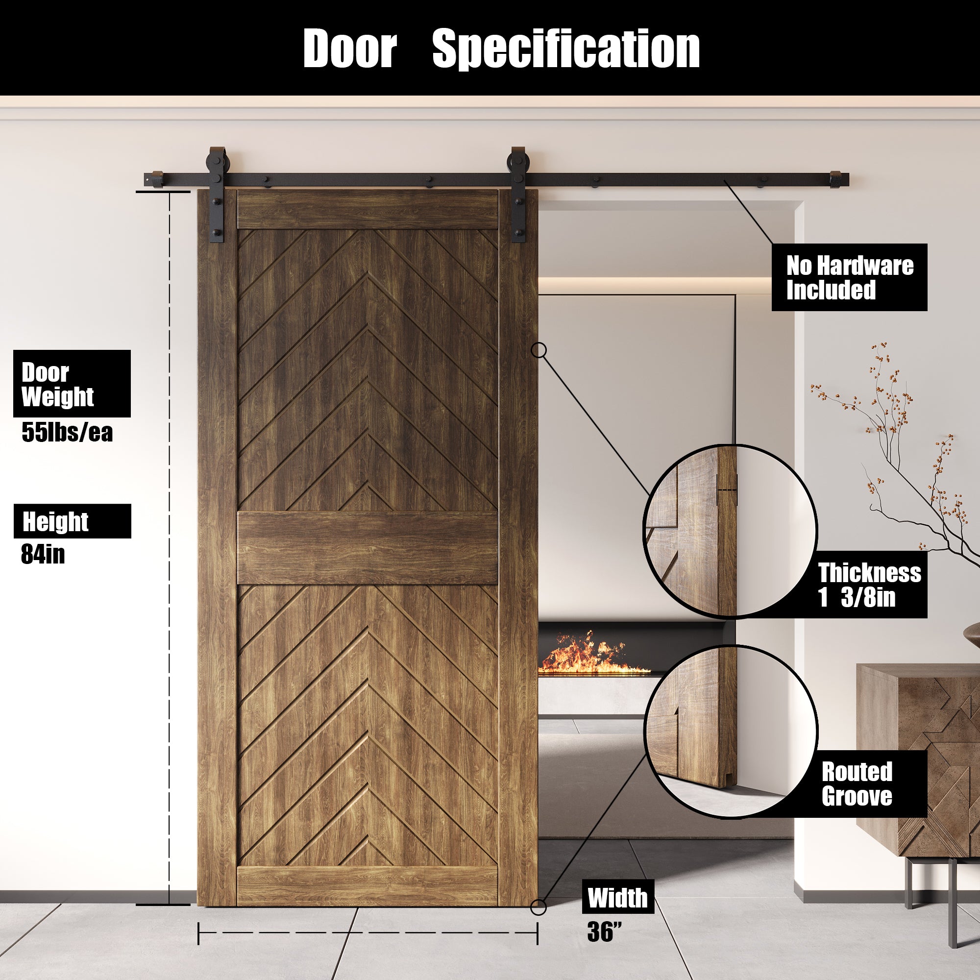 pine wood barn door