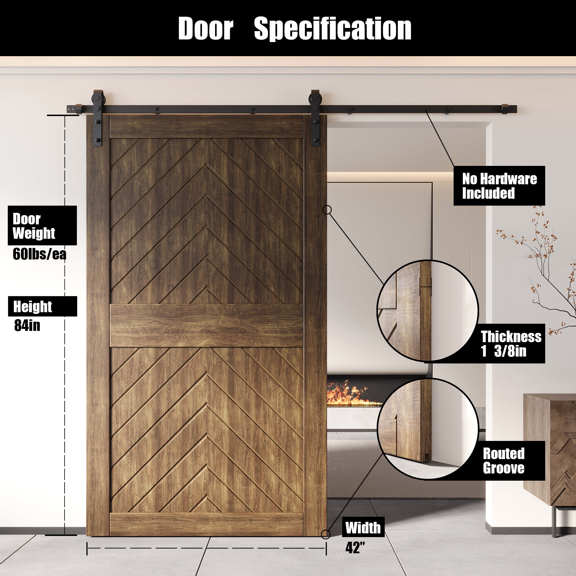 pine wood barn door
