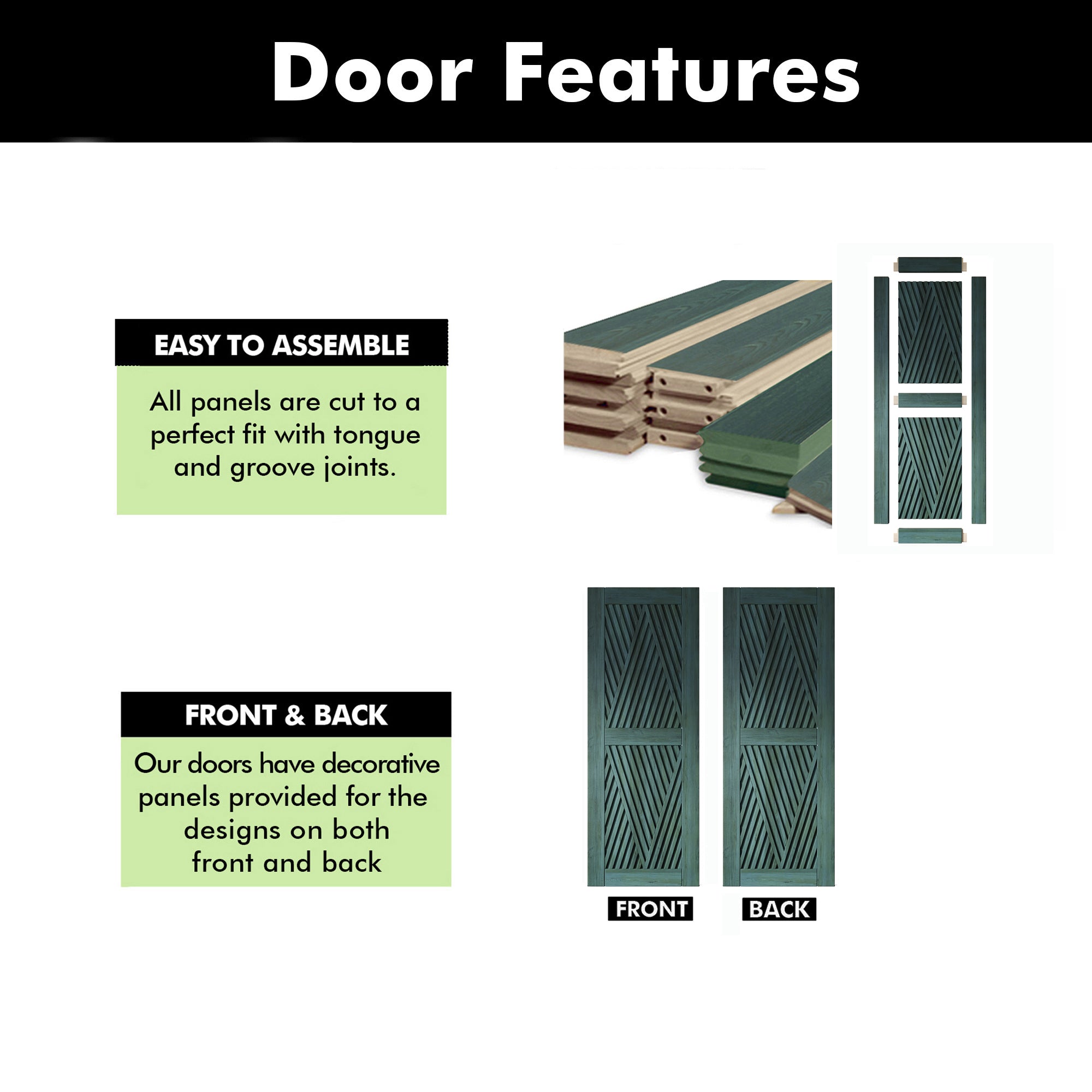 80" Height Royal Pine Diamond Design Unassembled & Finished Pine Wood Barn Door (Interior Use Only)