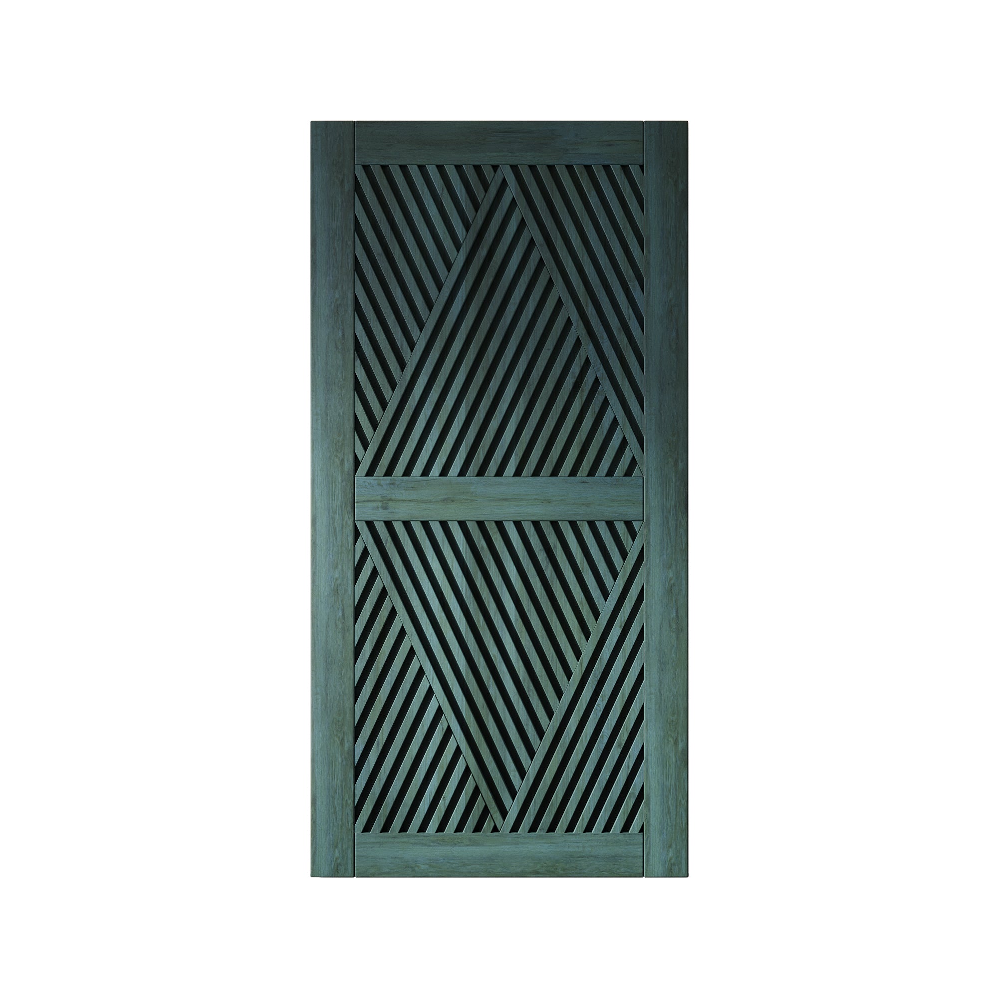 80" Height Royal Pine Diamond Design Unassembled & Finished Pine Wood Barn Door (Interior Use Only)