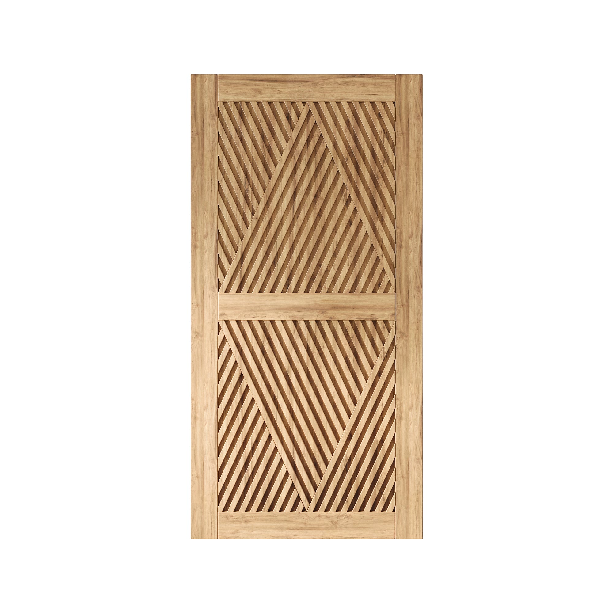 80" Height Diamond Design Unassembled & Unfinished Pine Wood Barn Door (Interior Use Only)