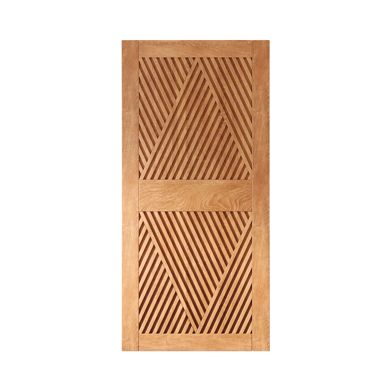 84-inch diamond design wood barn door shown without sliding hardware