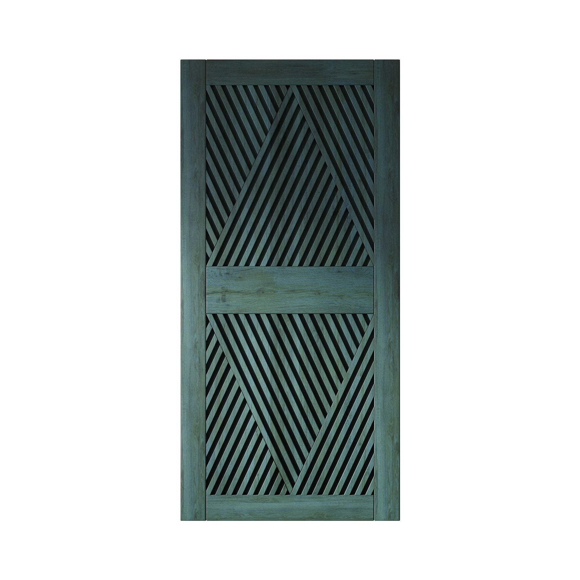 84" Height Royal Pine Diamond Design Unassembled & Finished Pine Wood Barn Door (Interior Use Only)