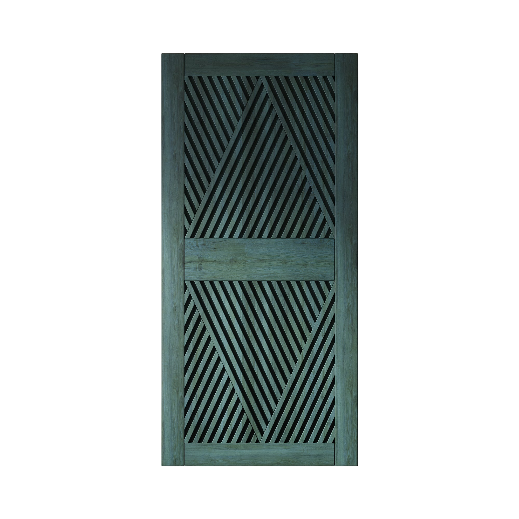 84" Height Royal Pine Diamond Design Unassembled & Finished Pine Wood Barn Door (Interior Use Only)