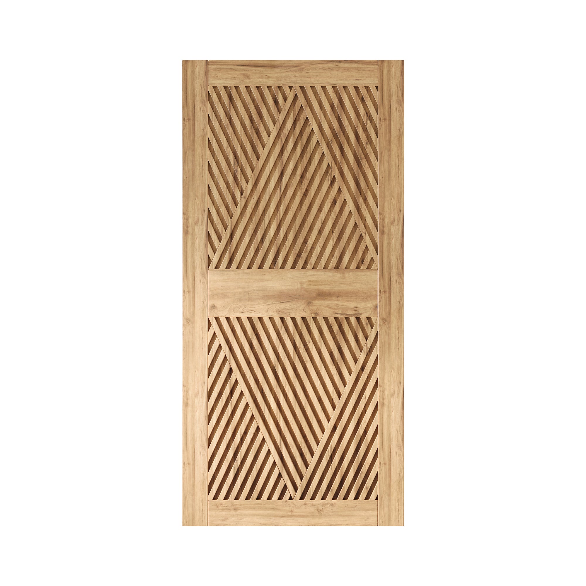 84" Height Diamond Design Unassembled & Unfinished Pine Wood Barn Door (Interior Use Only)