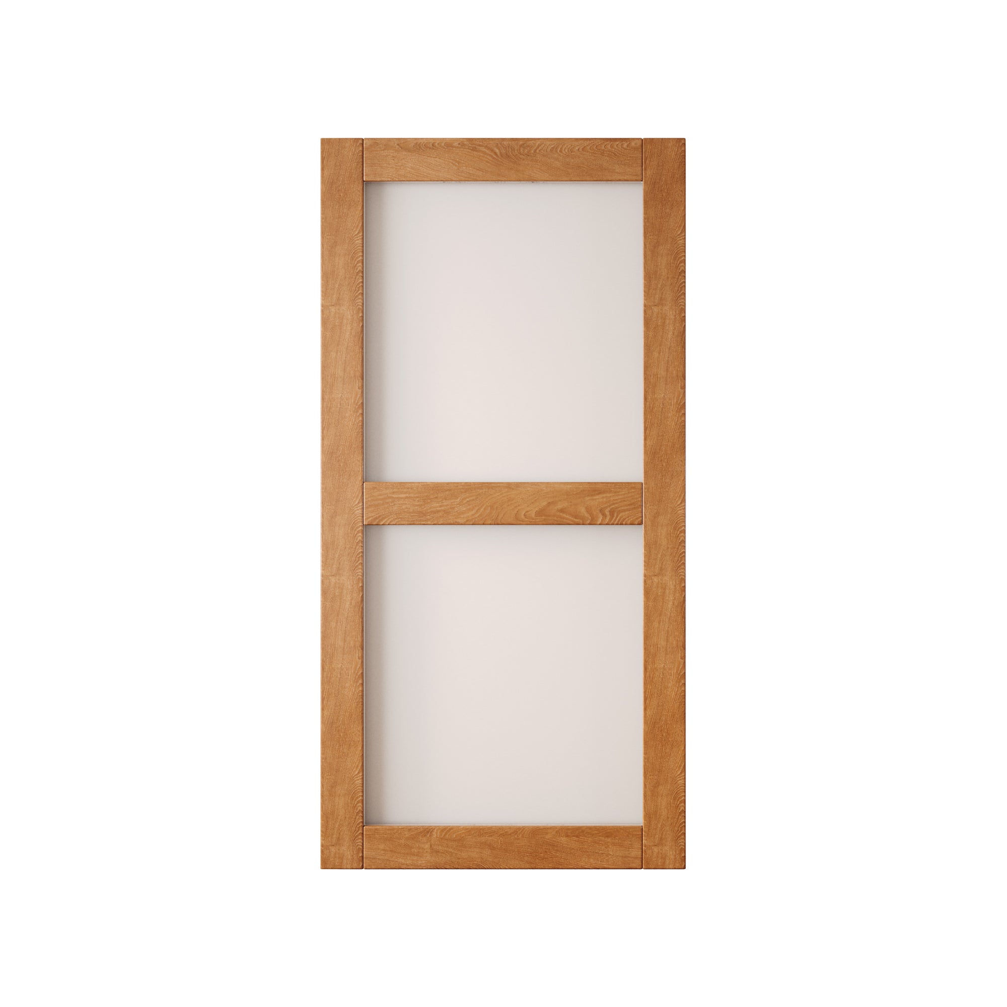 80" Height Early American 2-Lite Frosted Glass Unassembled & Finished Pine Wood Barn Door (Interior Use Only)