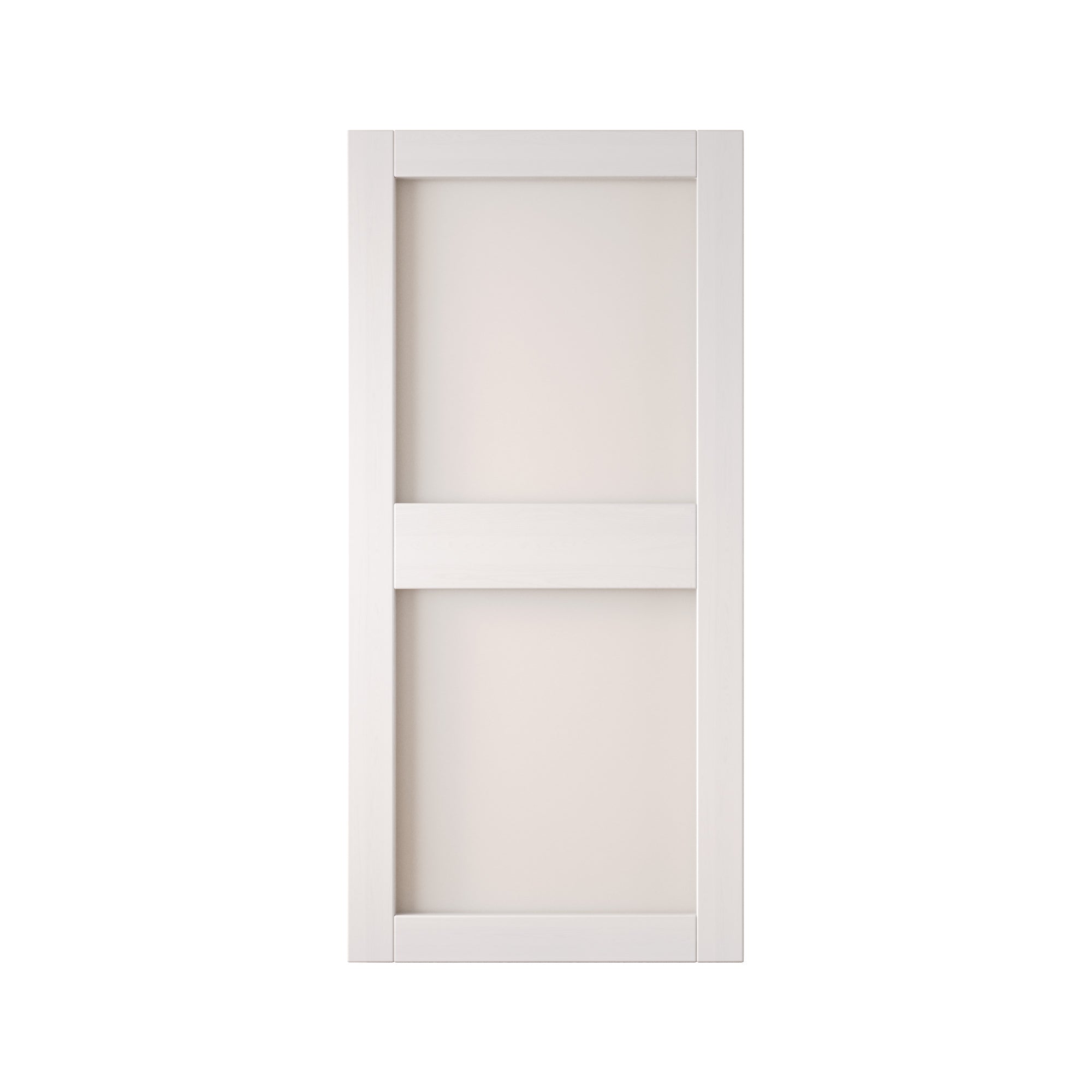 84" Height White 2-Lite Frosted Glass Unassembled & Finished Pine Wood Barn Door (Interior Use Only)