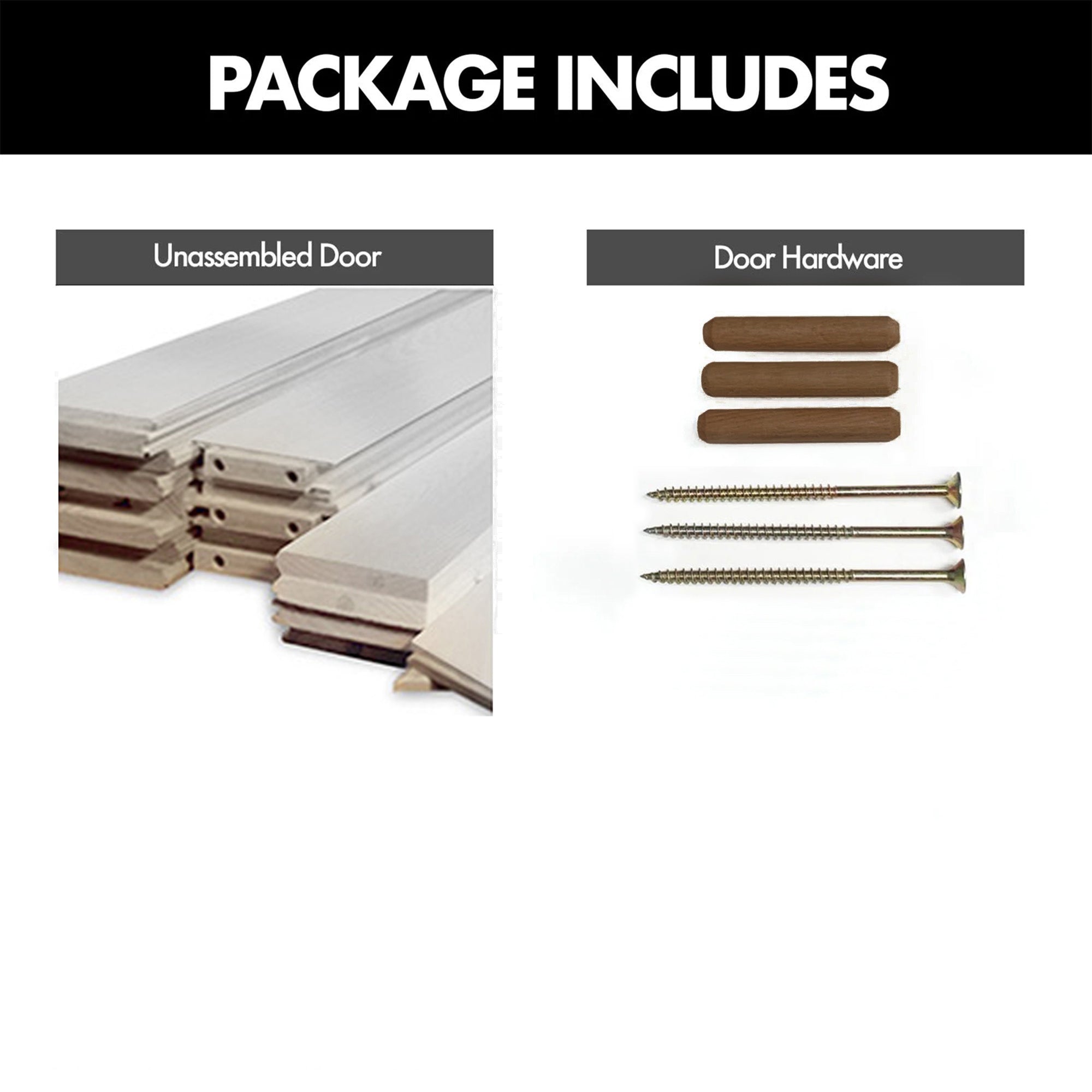 80" Height White Chalkboard Design Unassembled & Finished Pine Wood Barn Door (Interior Use Only)