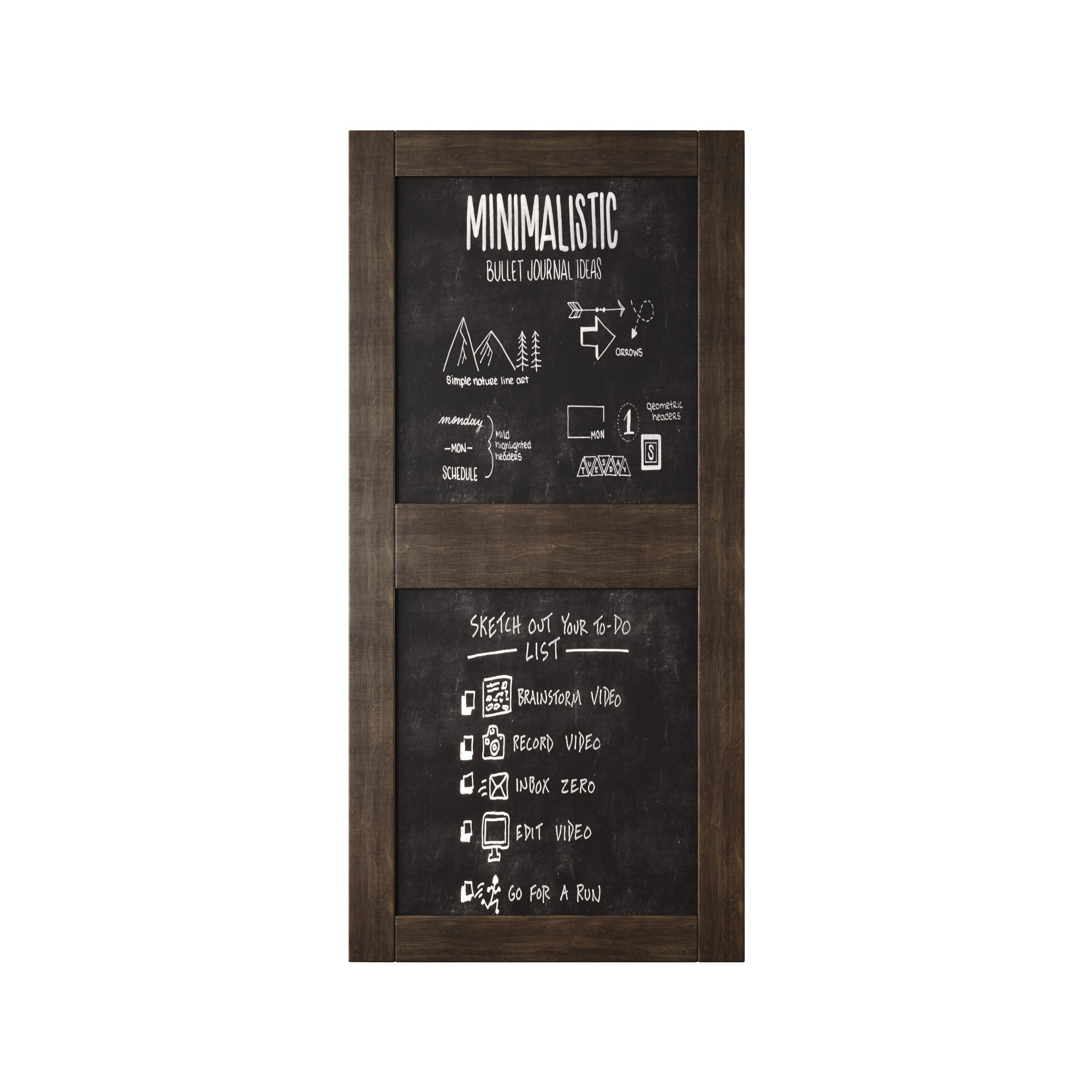84" Height Ebony Chalkboard Design Unassembled & Finished Pine Wood Barn Door (Interior Use Only)