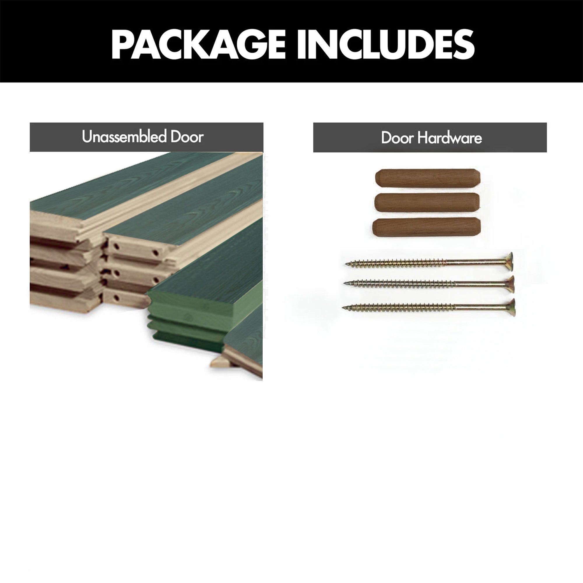 84" Height Royal Pine Chalkboard Design Unassembled & Finished Pine Wood Barn Door (Interior Use Only)