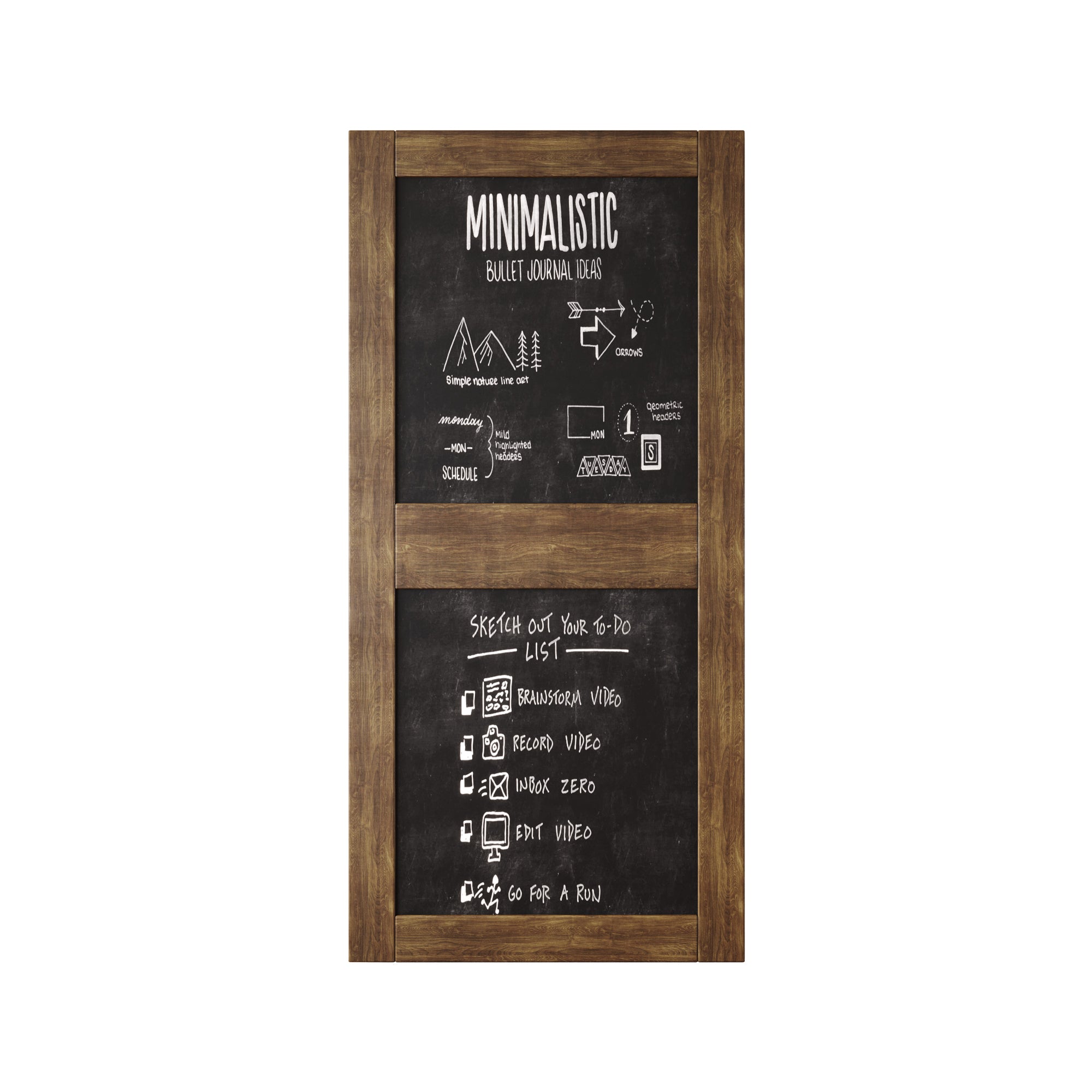 84" Height Dark Walnut Chalkboard Design Unassembled & Finished Pine Wood Barn Door (Interior Use Only)