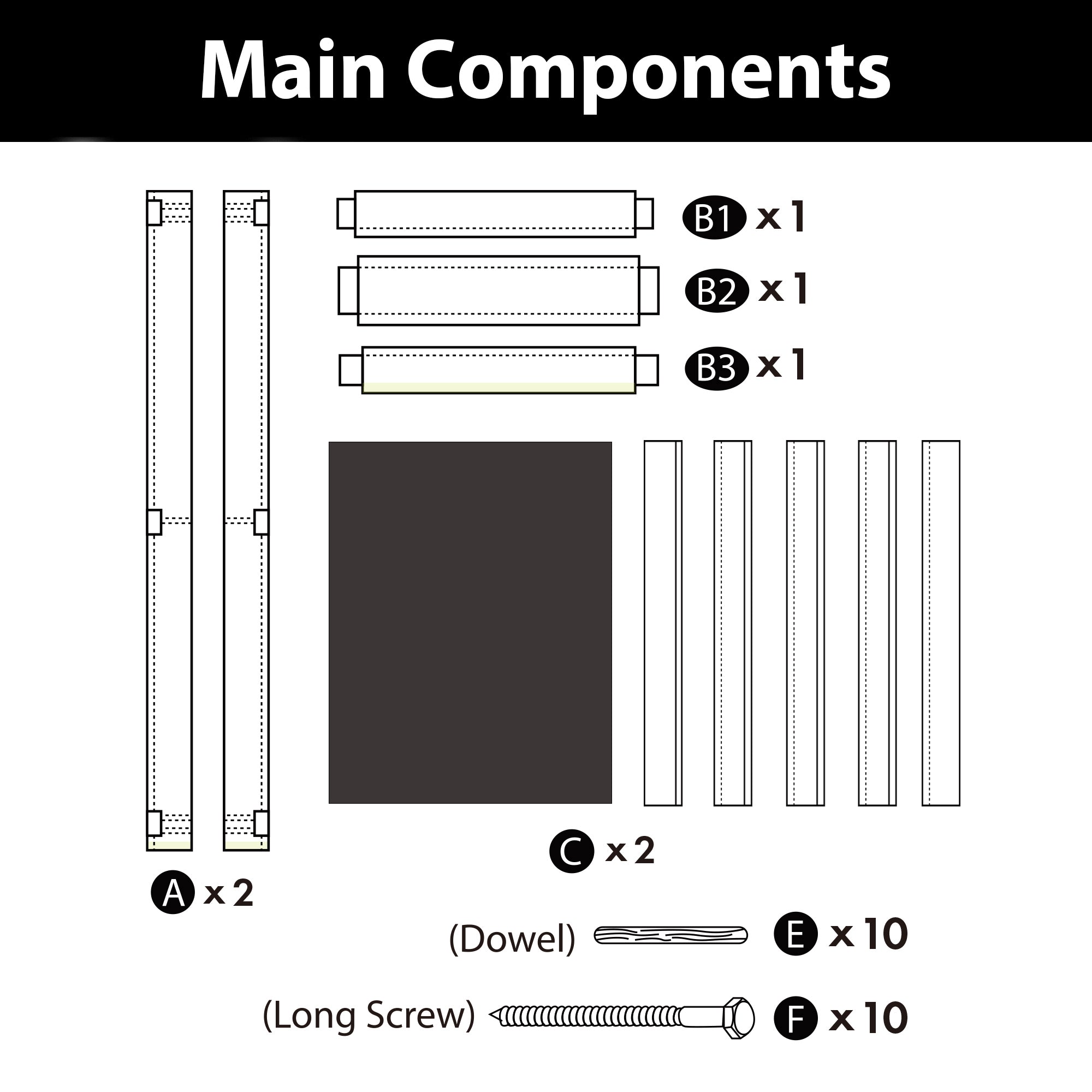 84" Height Ebony Top Chalkboard Panel Unassembled & Finished Pine Wood Barn Door (Interior Use Only)