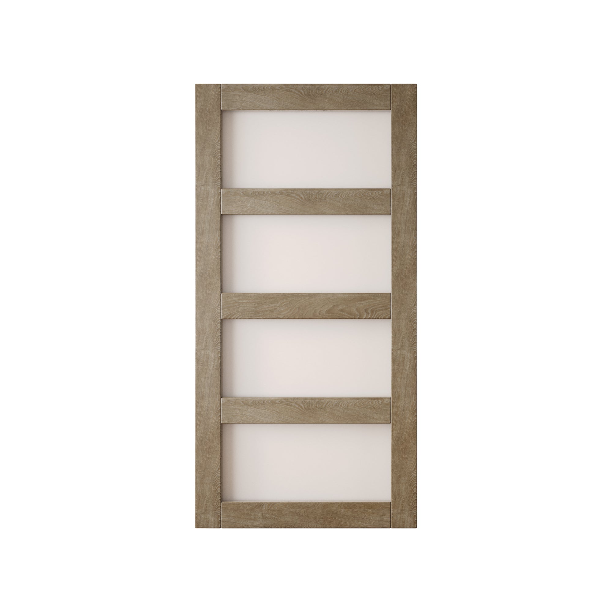 80" Height Classic Gray 4-Lite Frosted Glass Unassembled & Finished Pine Wood Barn Door (Interior Use Only)