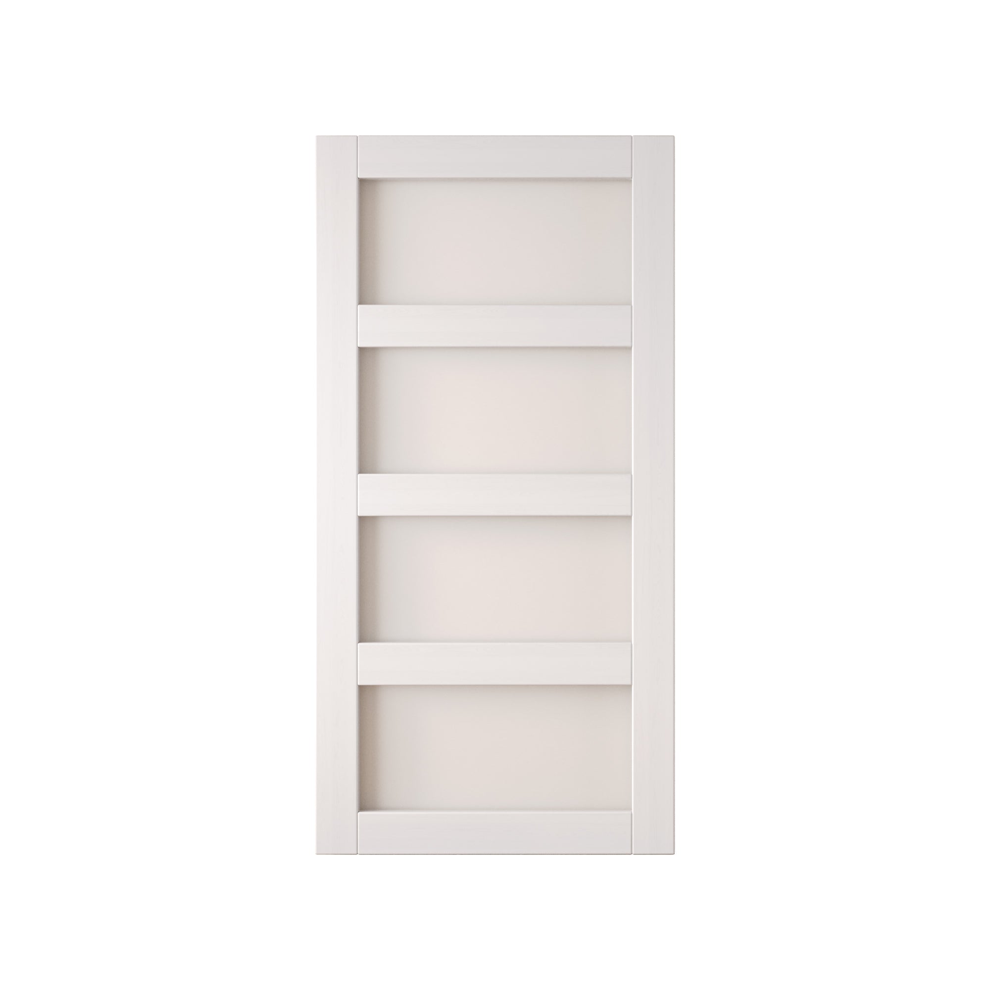 80" Height White 4-Lite Frosted Glass Unassembled & Finished Pine Wood Barn Door (Interior Use Only)